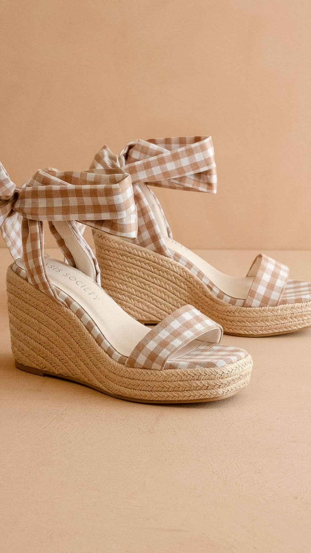 The Oceana Gingham Wrap Wedge