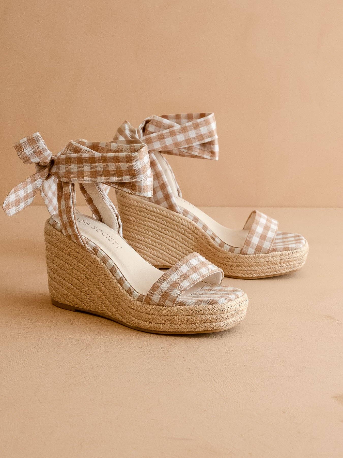 The Oceana Gingham Wrap Wedge
