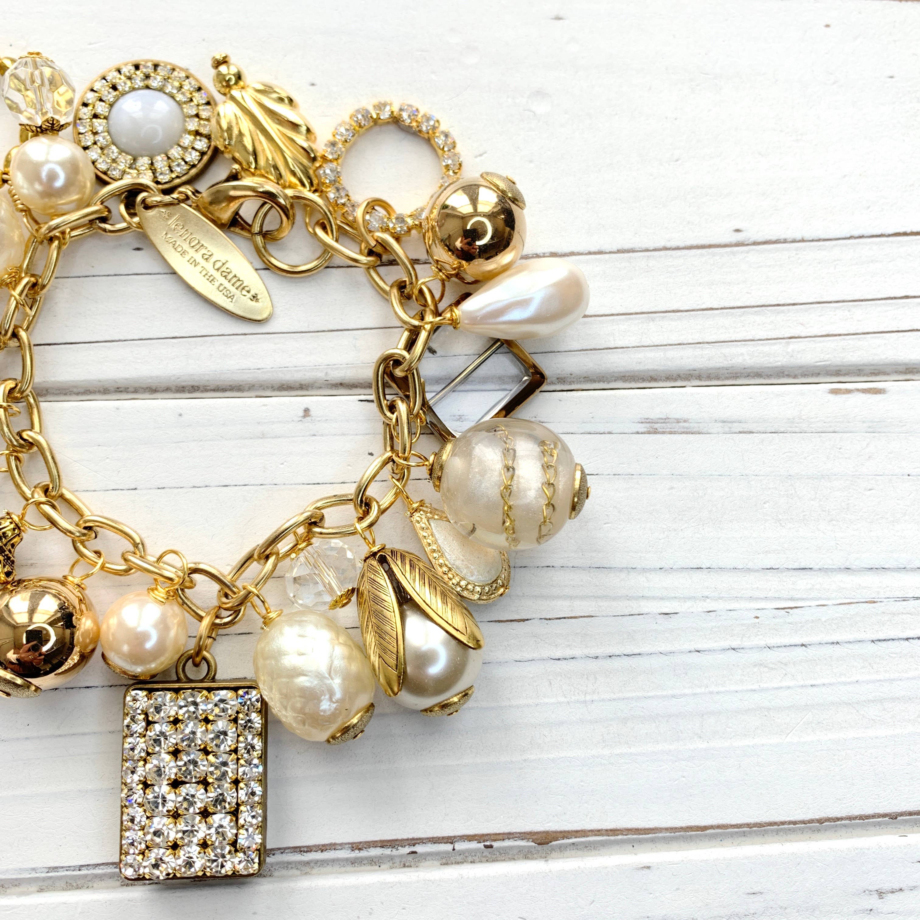 Classic Pearl Bauble Charm Bracelet - The BLVD
