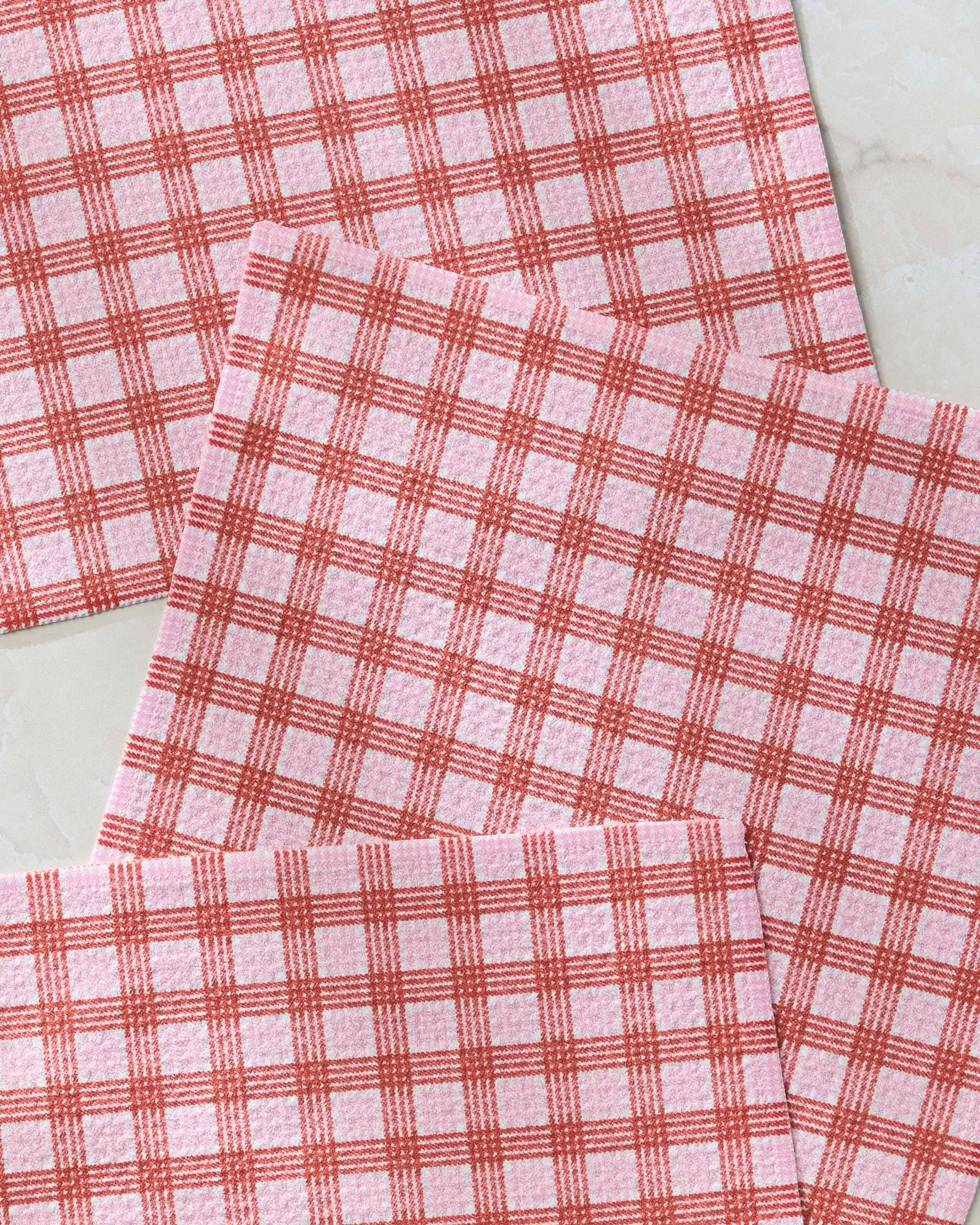 Cupid's Plaid Dishcloth Set - The BLVD