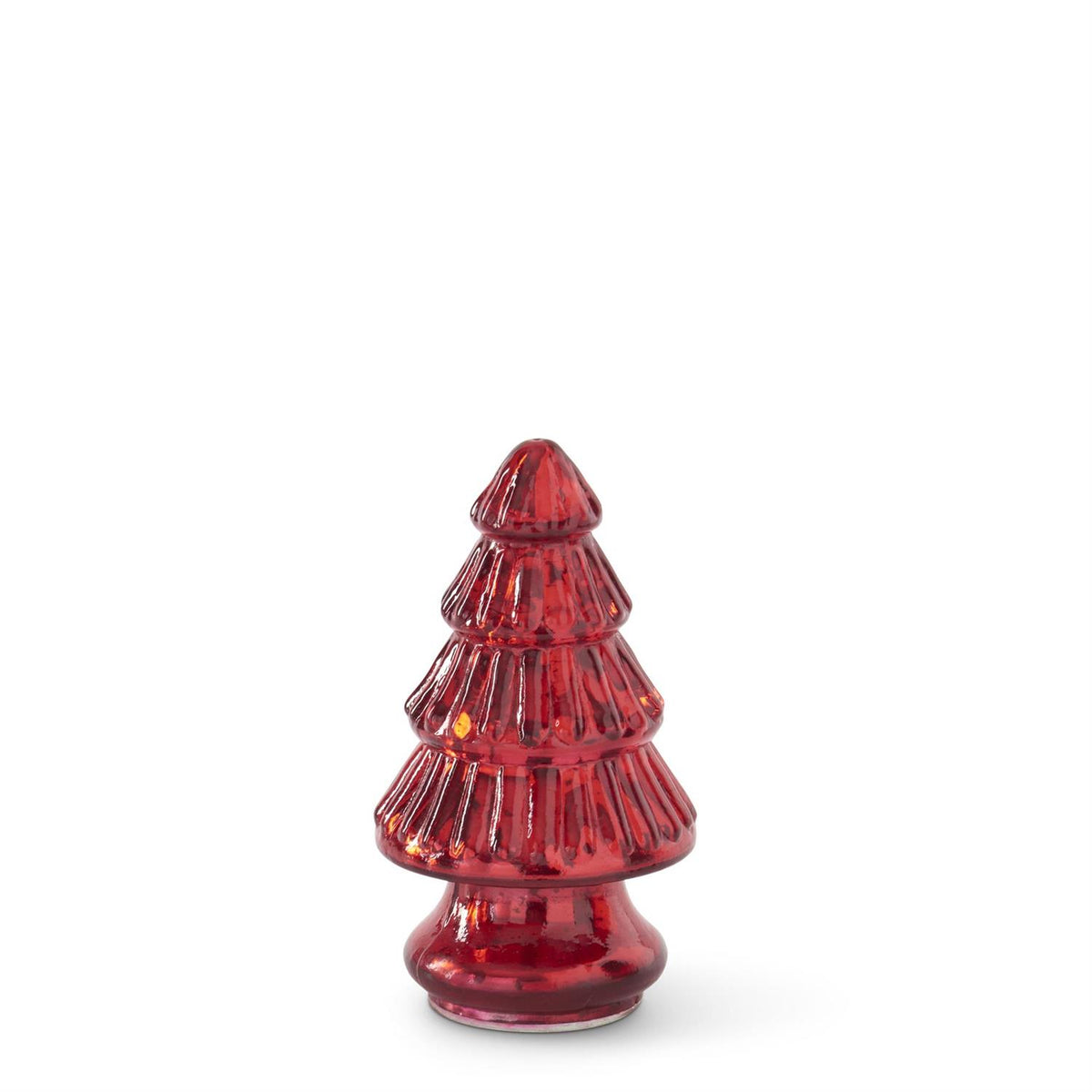 Mini red mercury glass Christmas tree, alternate view 3