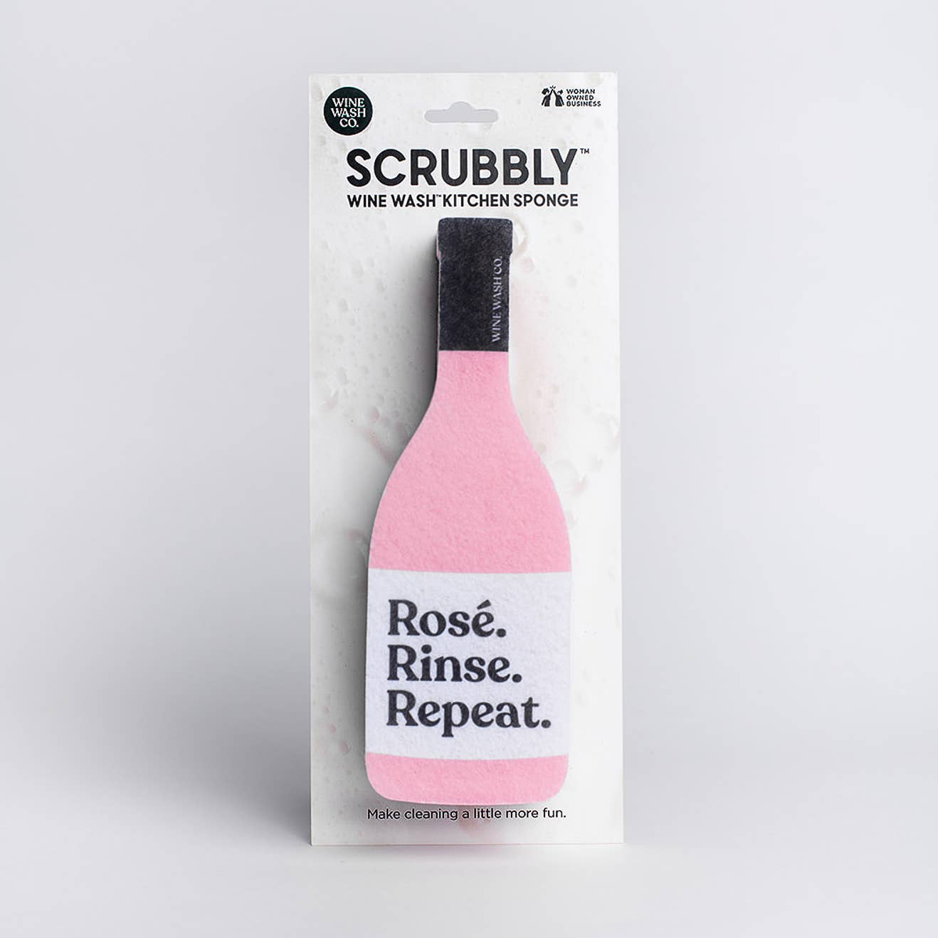 Scrubbly sponge rose rinse repeat product photo - front view - BLVD Boutik