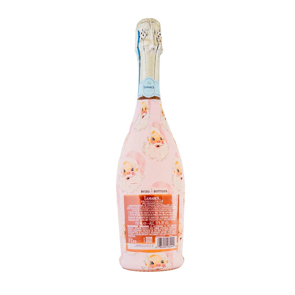 Beau Bottles Limited Edition Watercolor Pink Santa- La Marca Edition