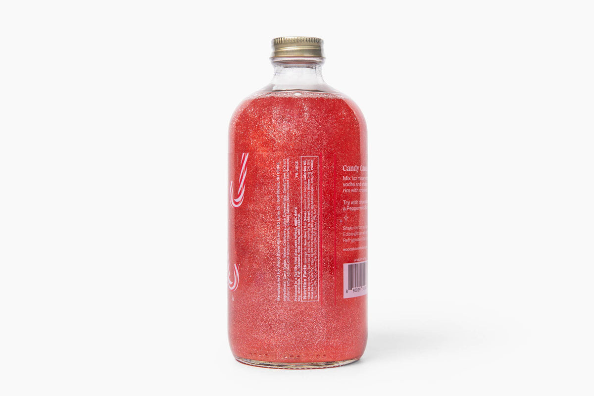 Candy Cane Sparkle peppermint cranberry mixer, alternate view