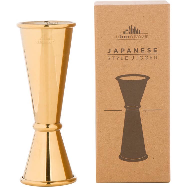 Japanese Jigger, Gold 2 Ounce Cocktail Jigger - The BLVD