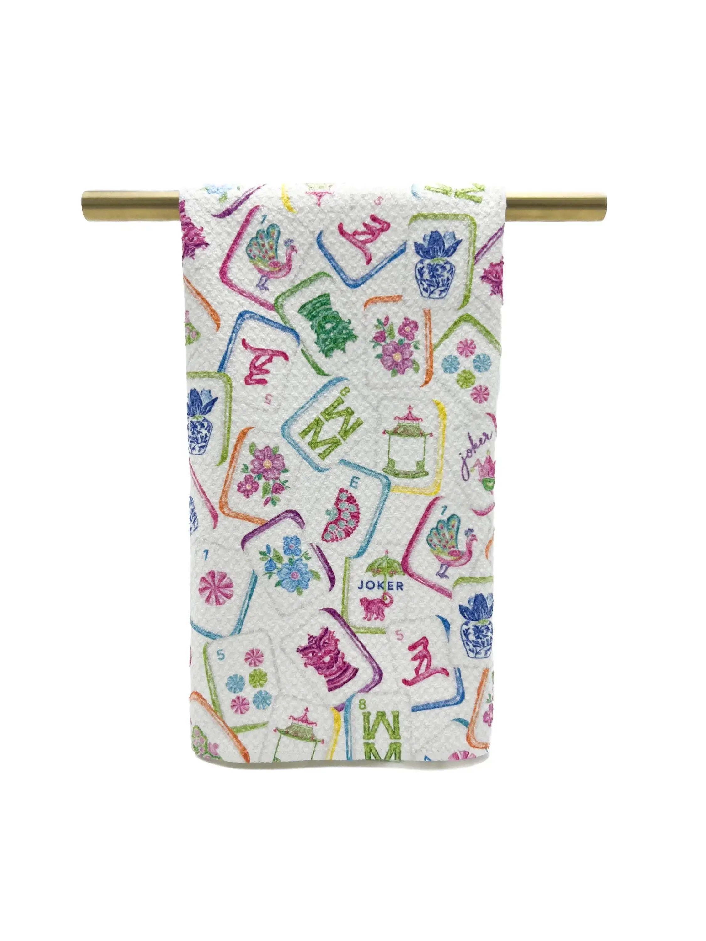 Mahjong Tiles tea towel product photo - BLVD Boutik
