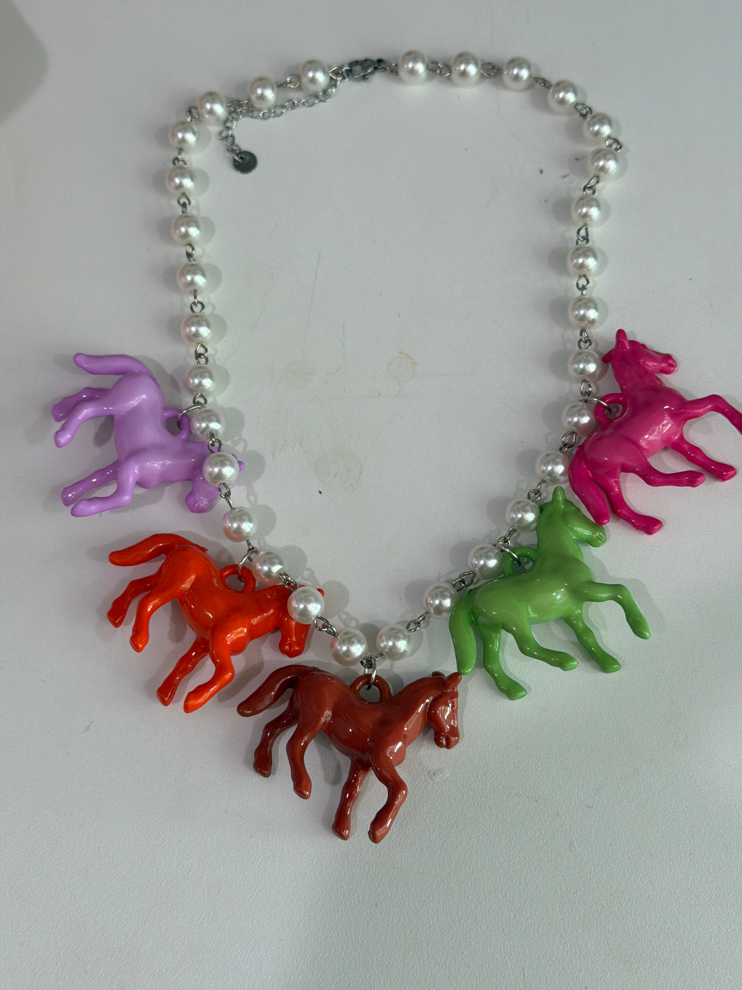 Small Bead Horse Necklace