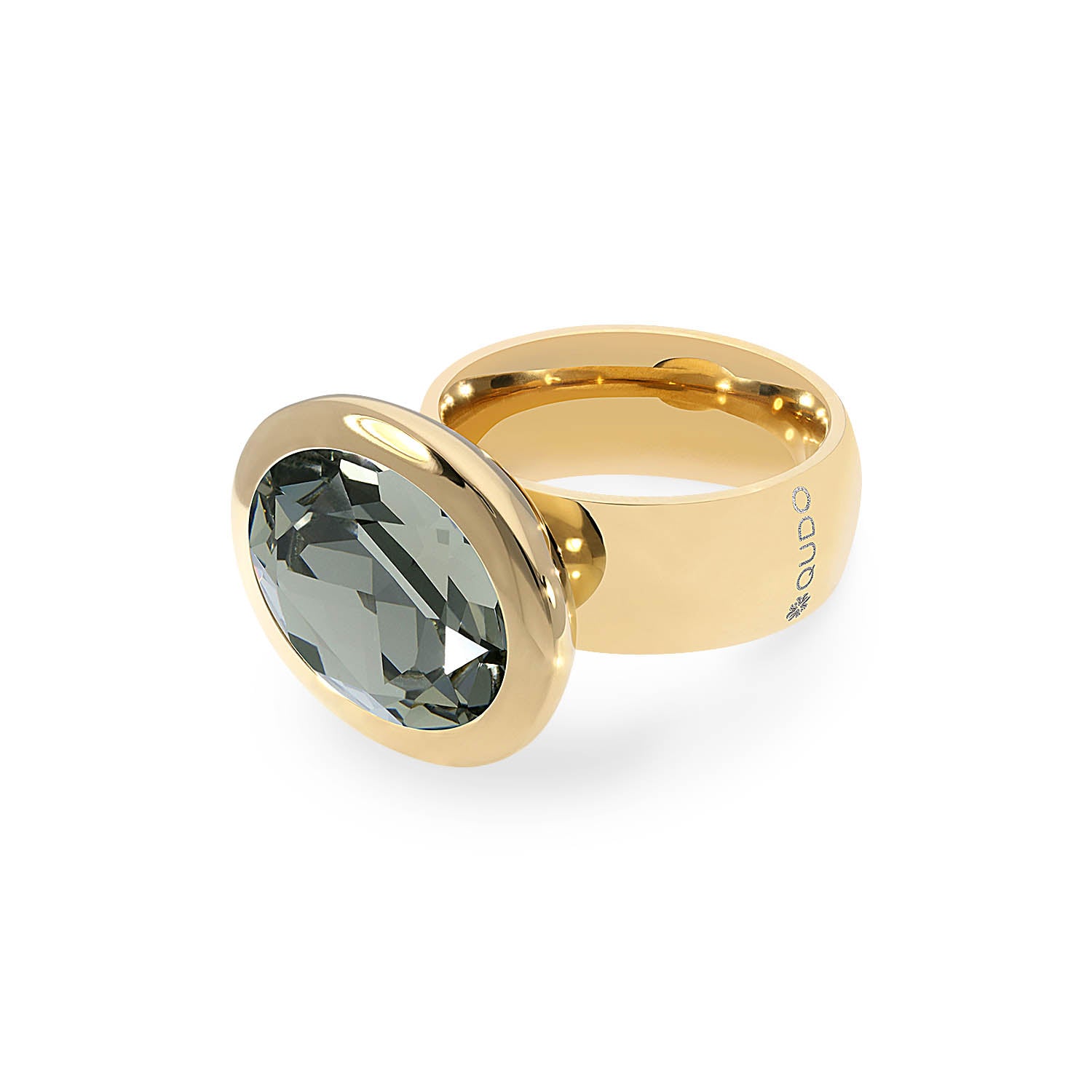 Tivola Big Crystal Ring in Black Diamond