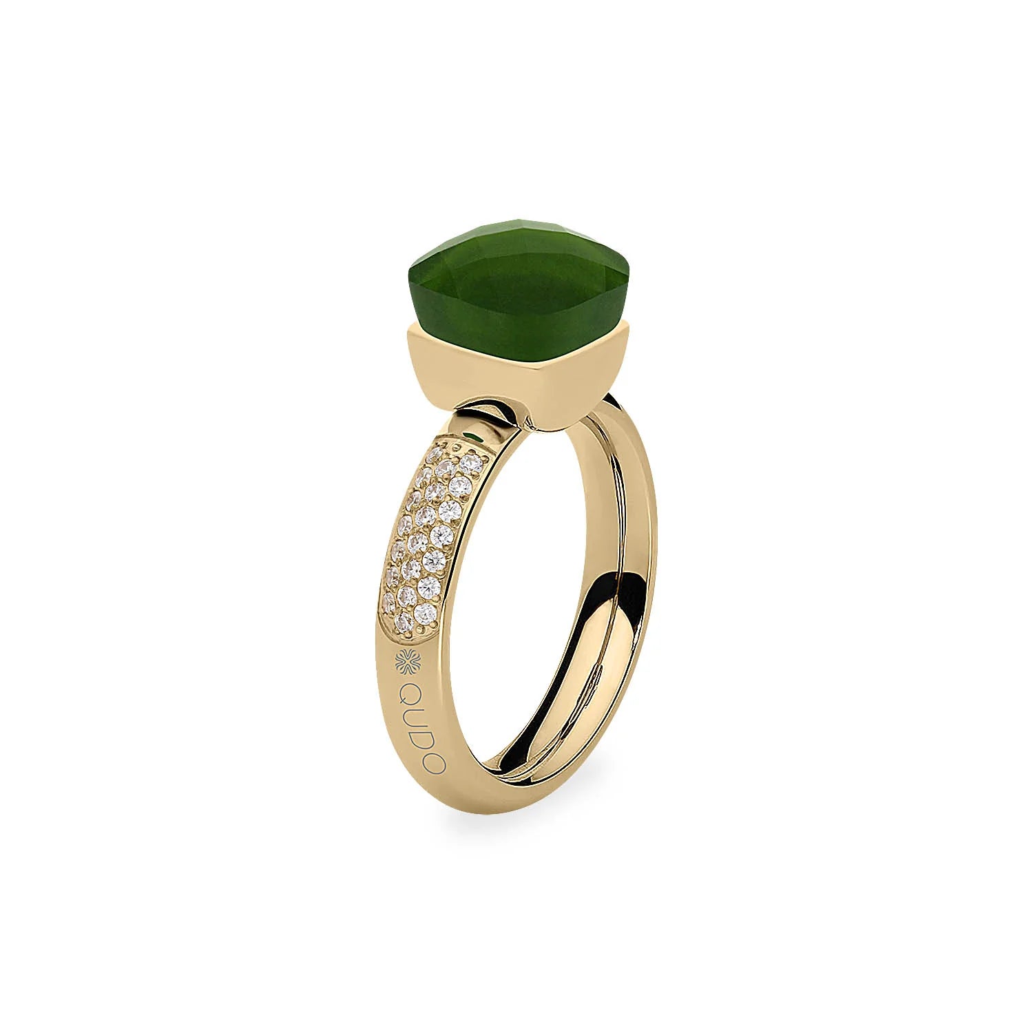 Firenze Deluxe Crystal Ring - Olive