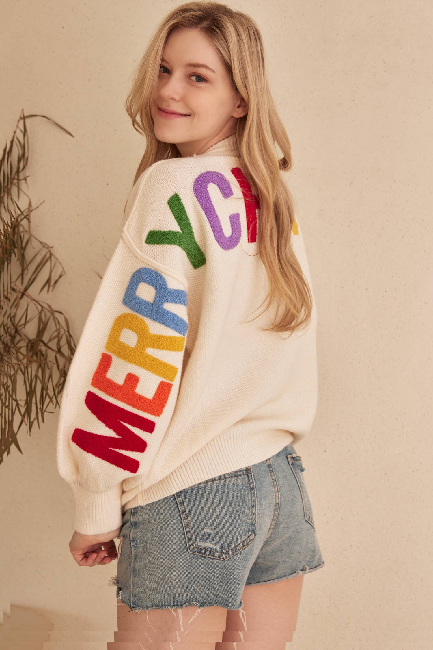 OVERSIZE Christmas Sweater with Lettering - The BLVD