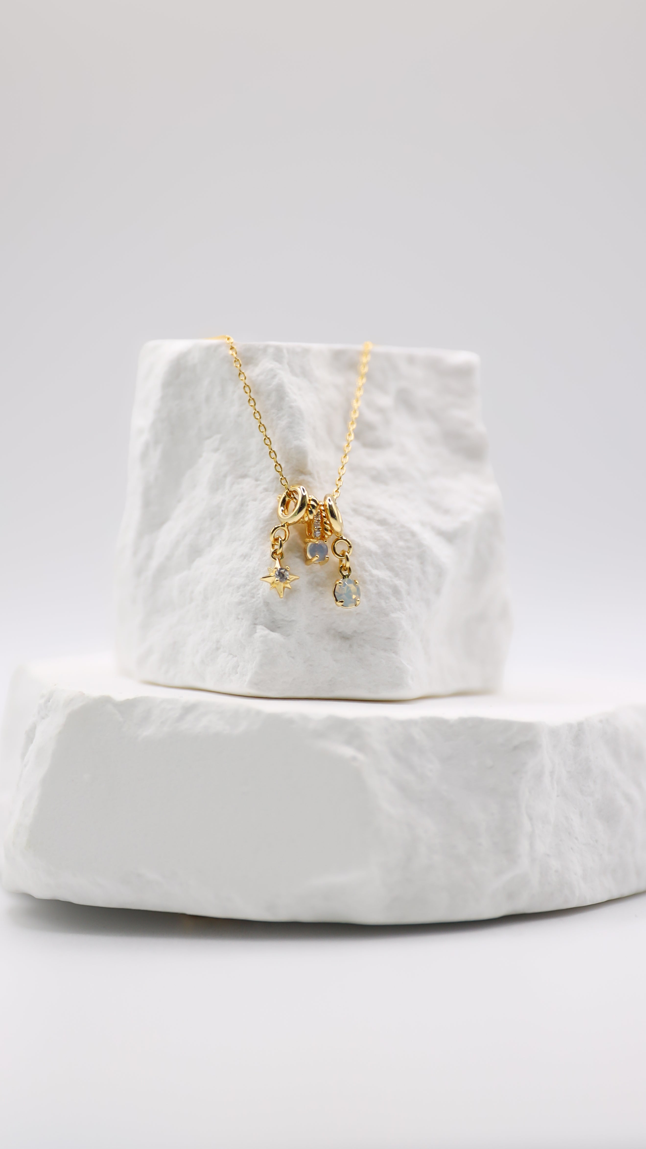 Multi Charm Gold Necklace