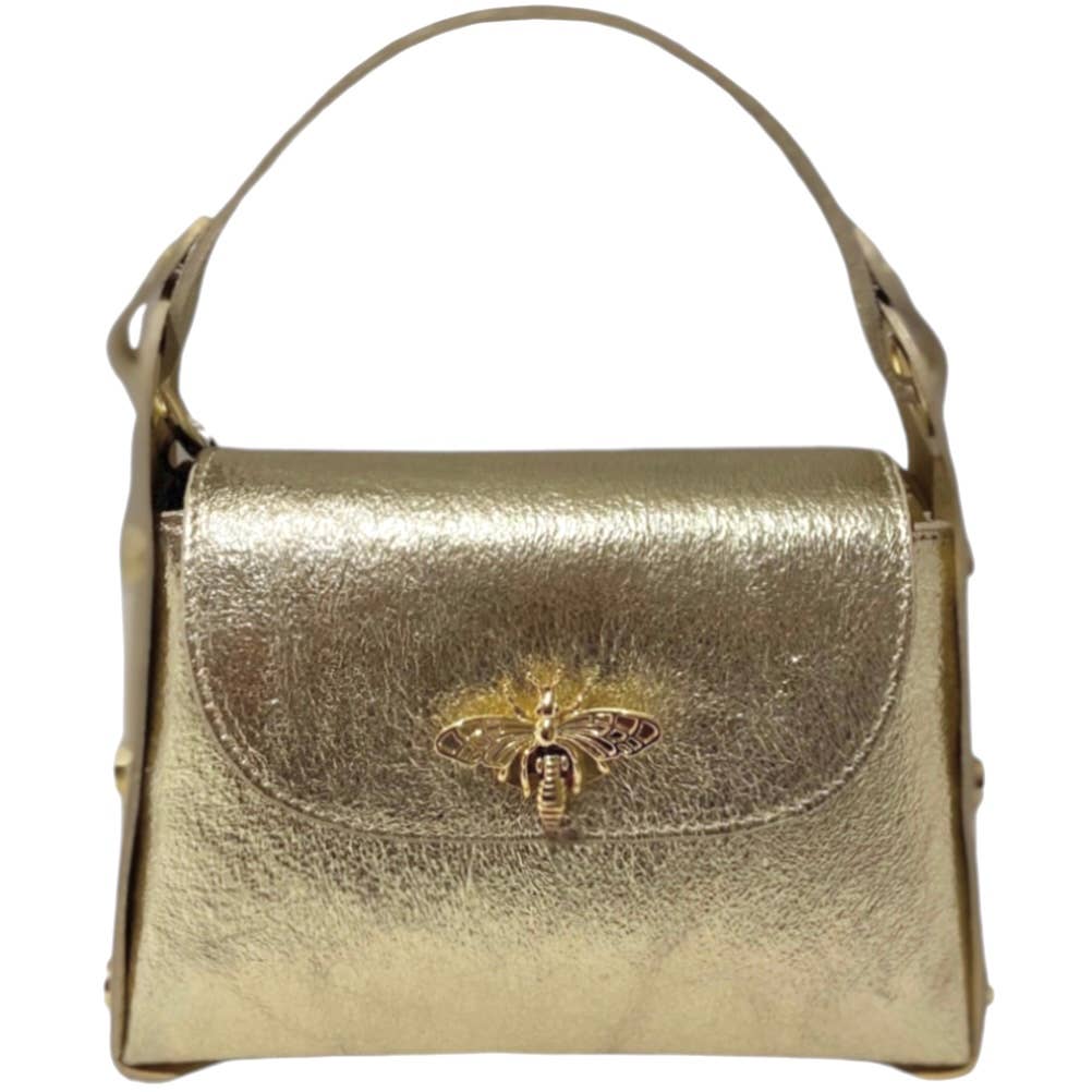 Mini Leather Bag w/Fly Closure