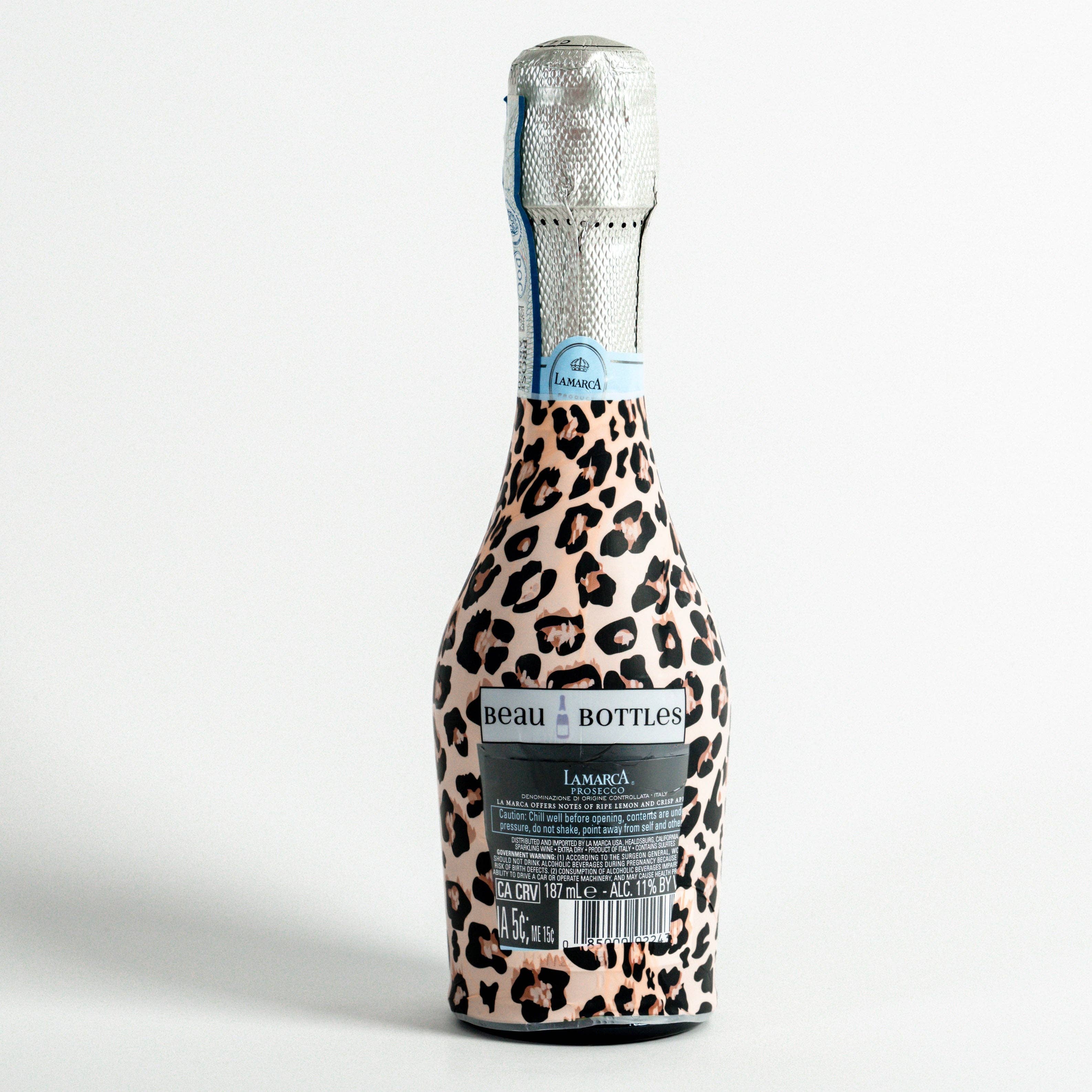 Beau Bottles Tan Leopard - MINI Prosecco Collection - Six Pack