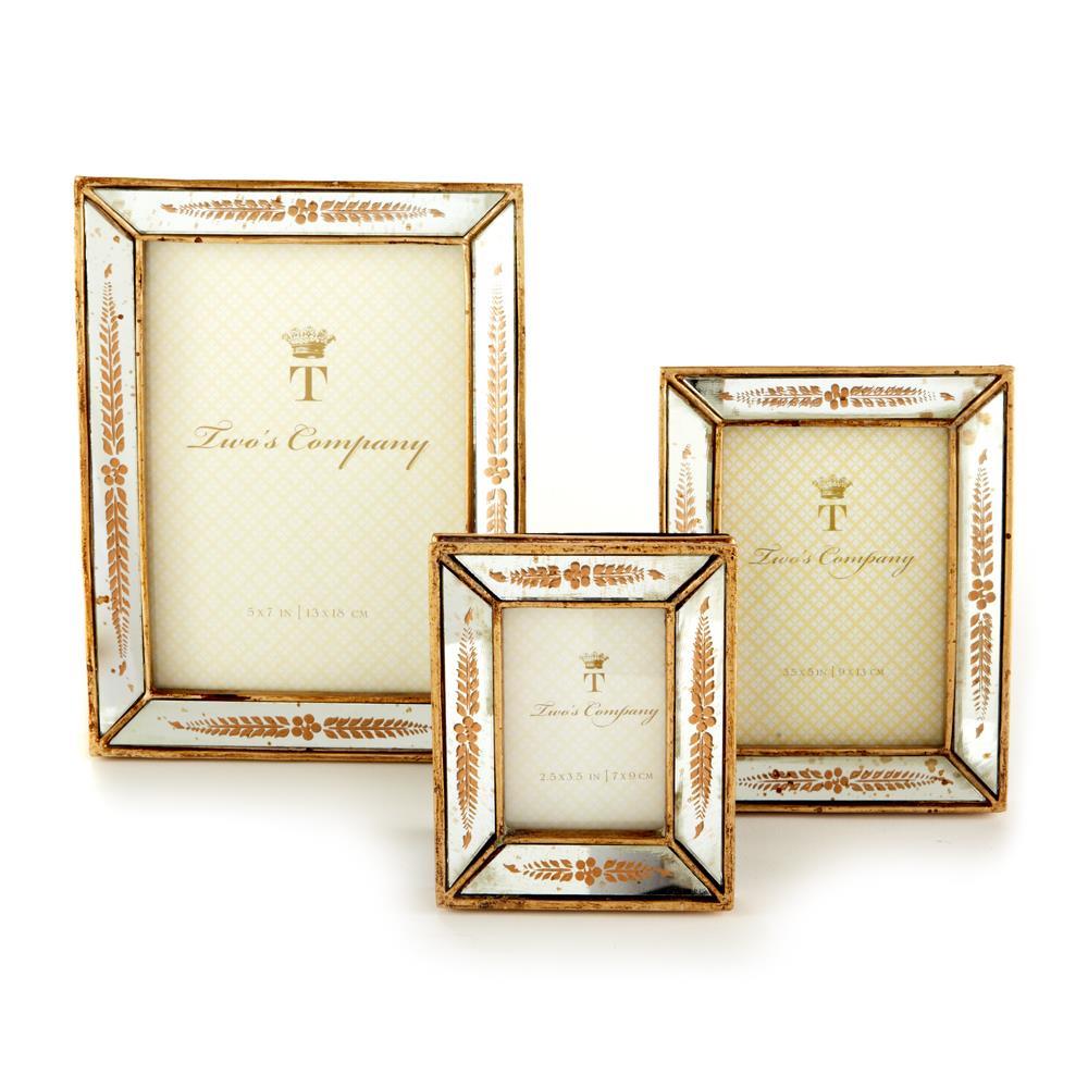 S/3 Gold Leaf Photo Frame Assorted 3 Sizes