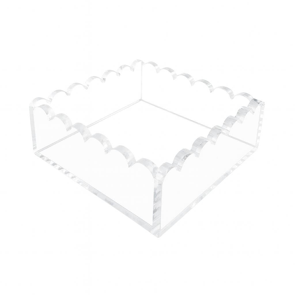 Cocktail Napkin Holder/Scalloped