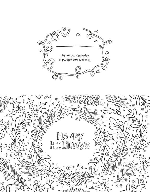 Color-Your-Own Christmas Greeting Cards