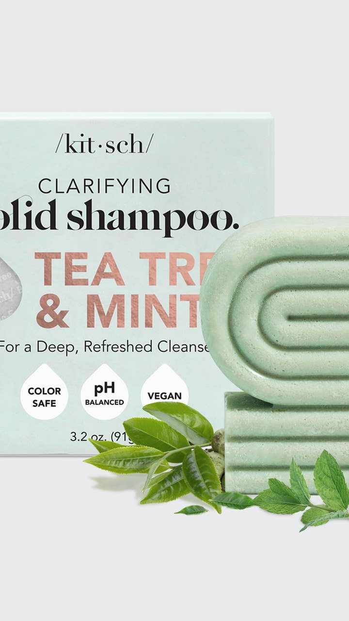 Tea Tree + Mint Clarifying Shampoo Bar 9x16