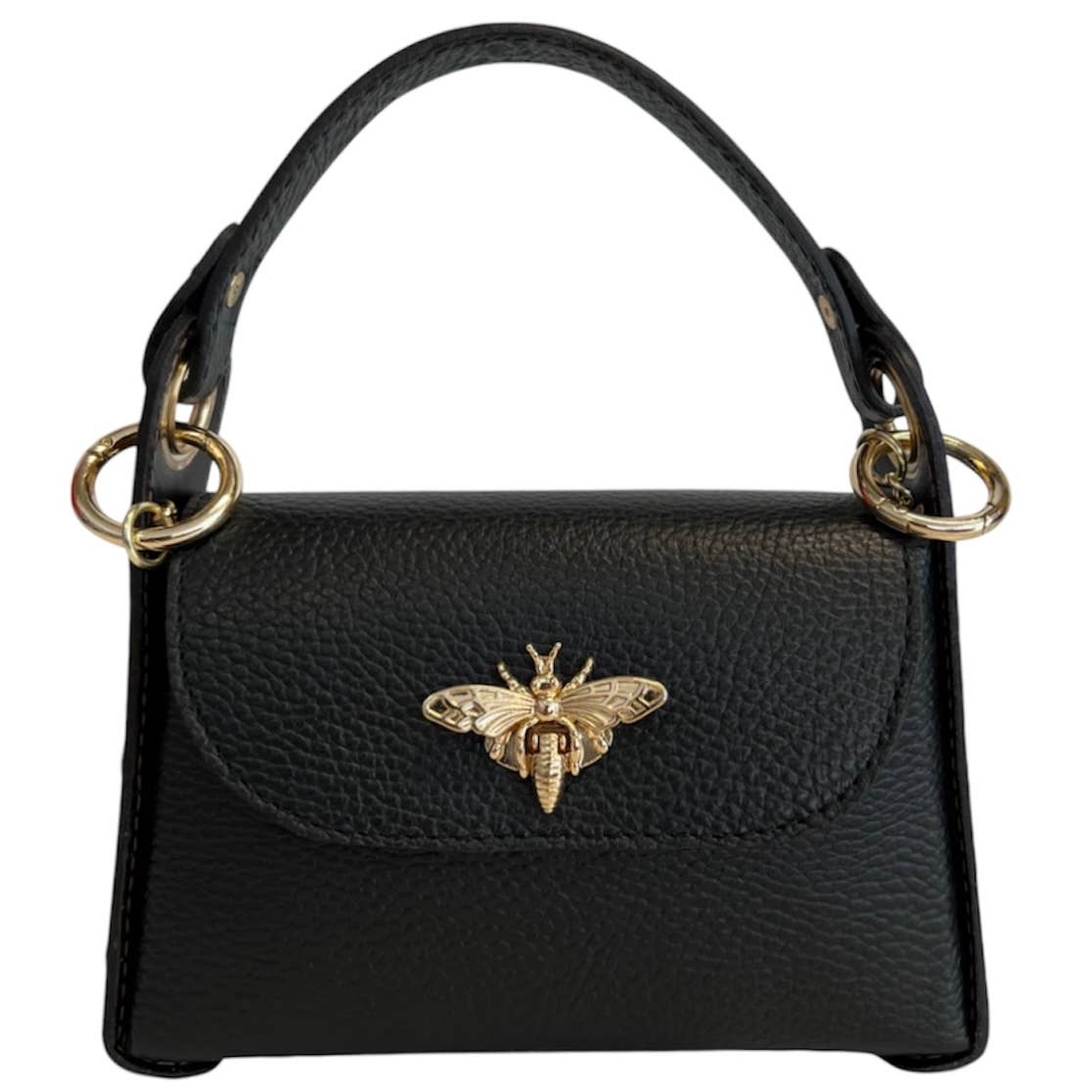 Mini Leather Bag w/Fly Closure - The BLVD