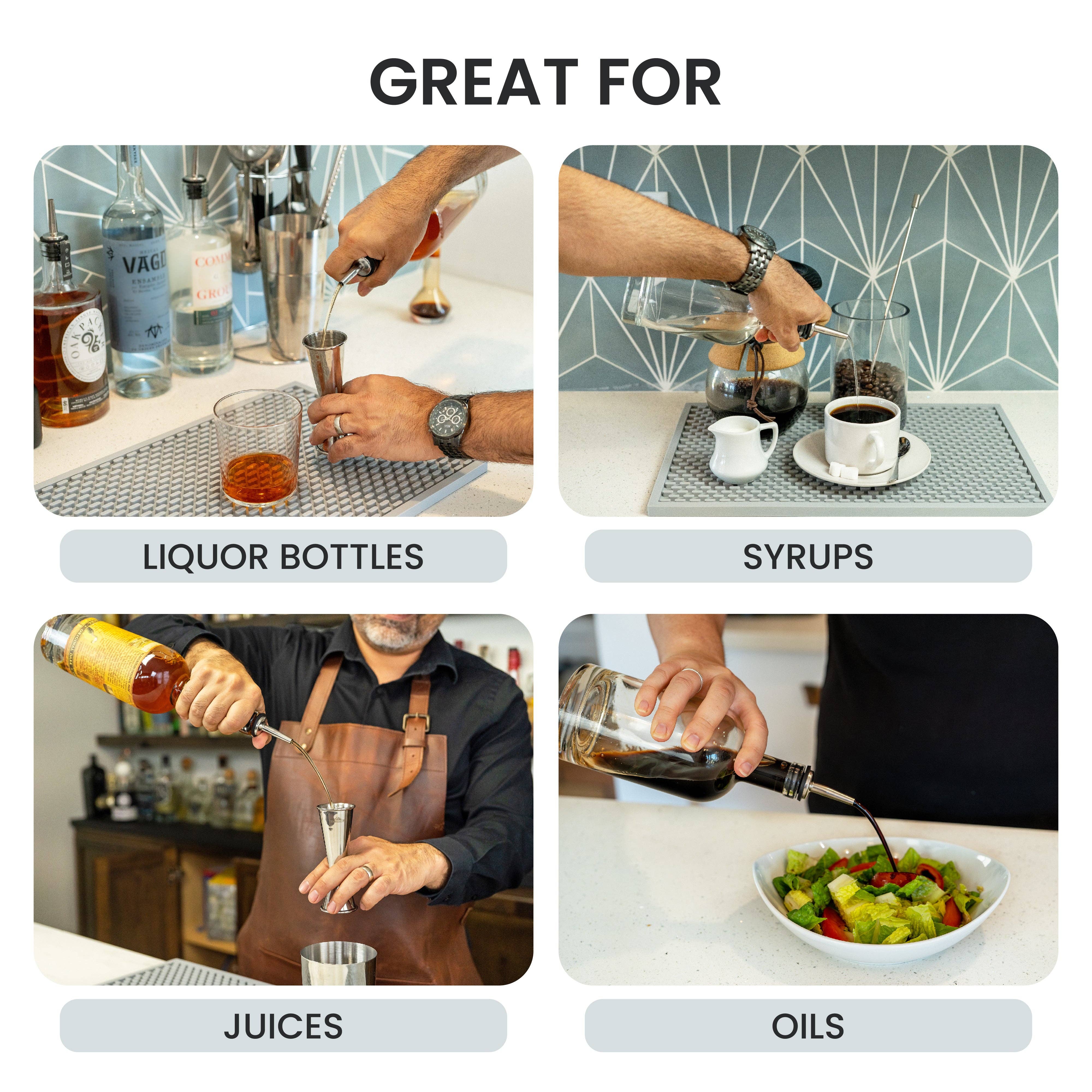 Pour Spouts, Set of 6 Bottle Pourers - Gold - The BLVD