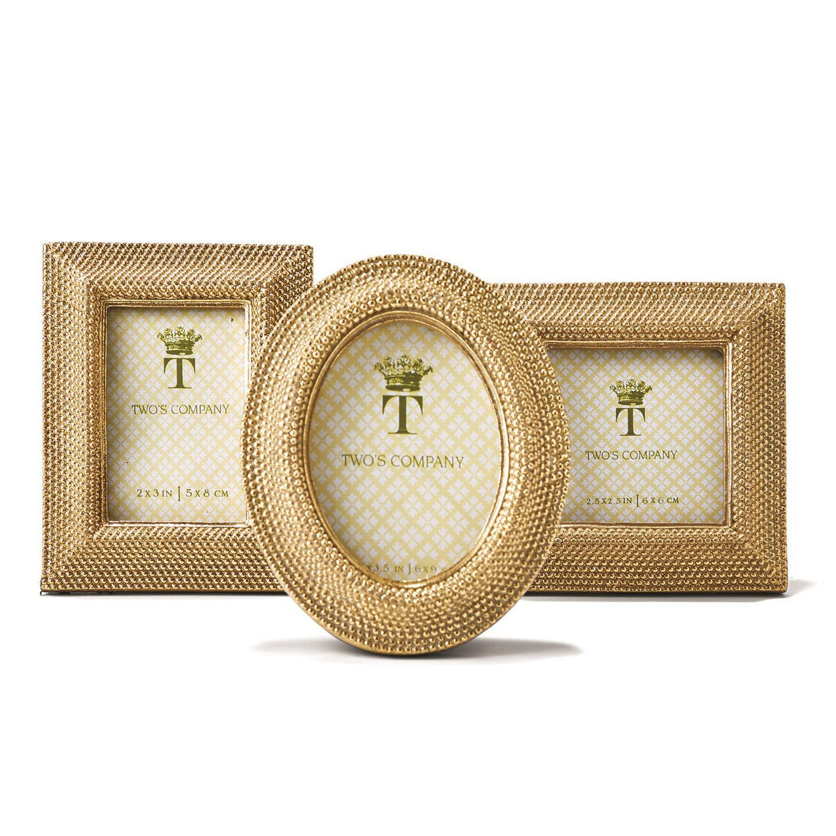 Golden Dots Photo Frame Assorted 3 Shapes