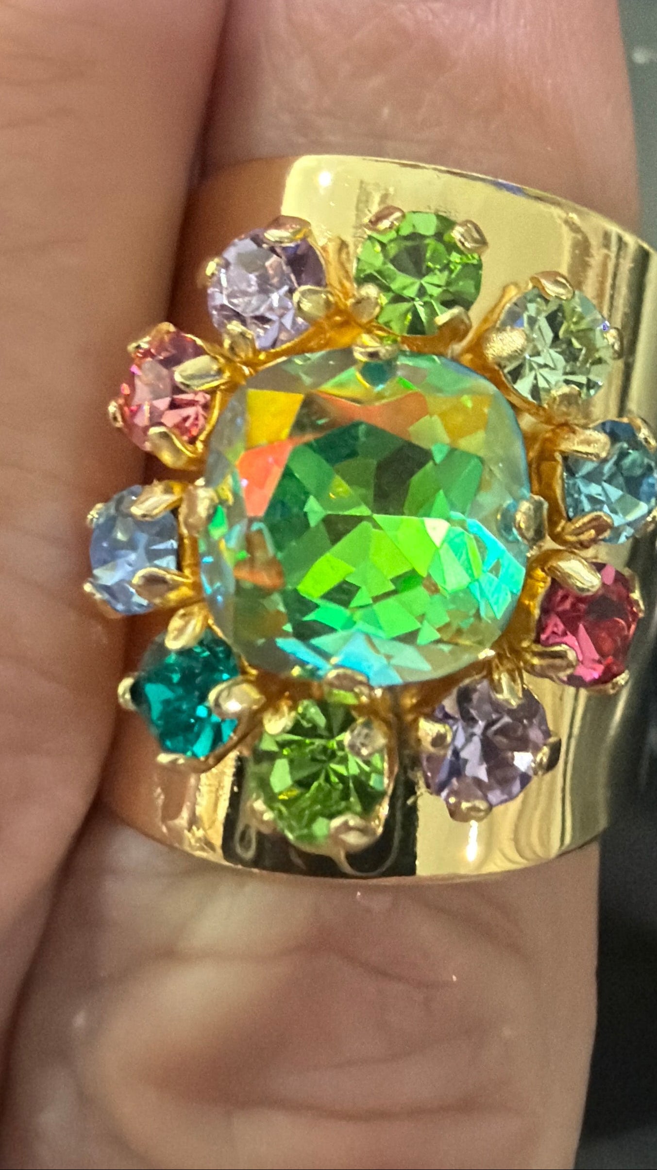 Jeweled Cuff Ring