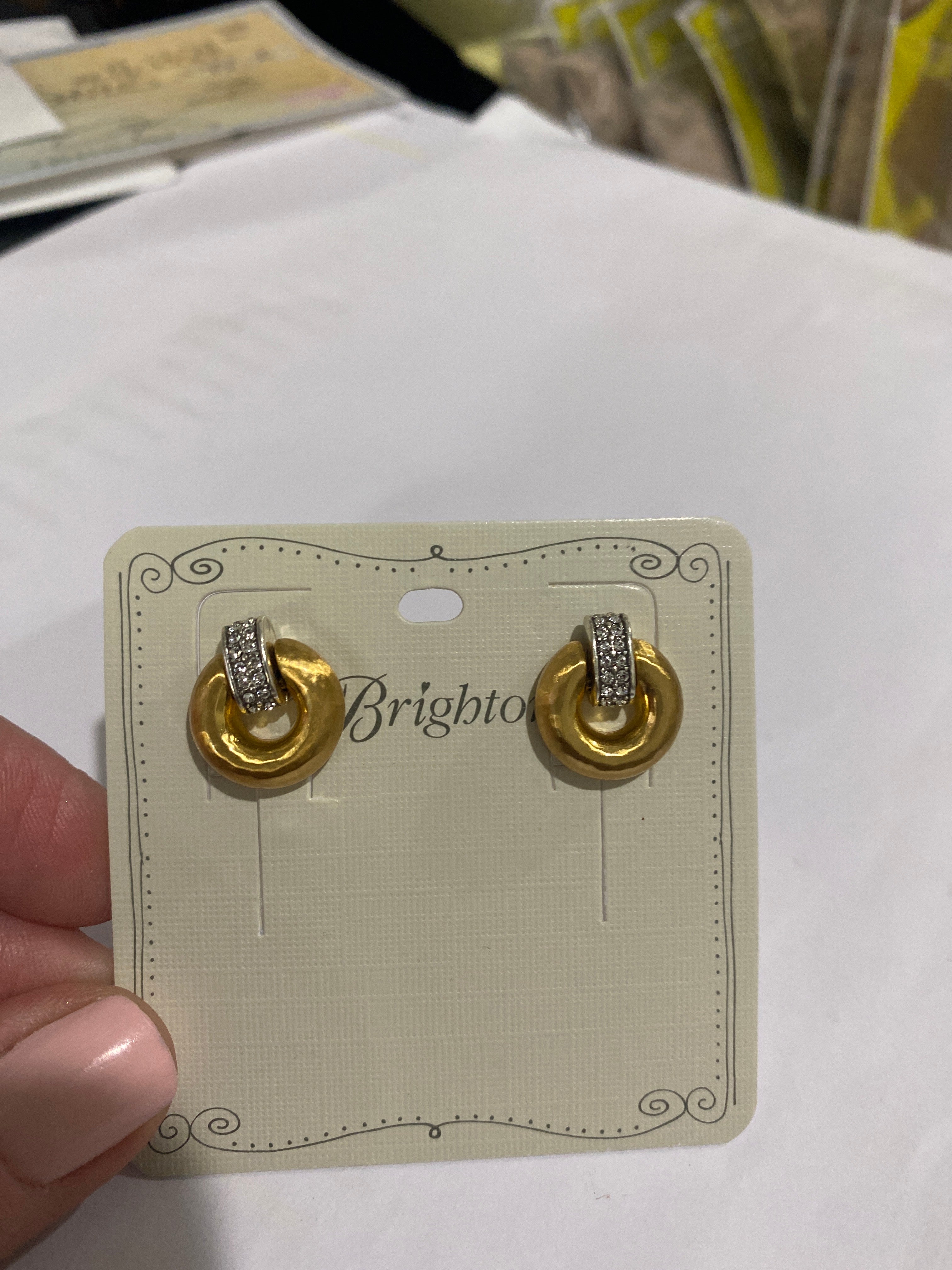 Meridian geo round mini post earrings