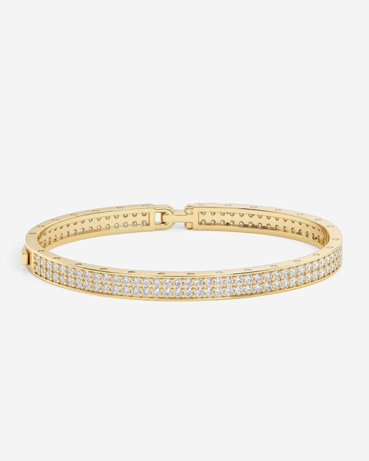 Ashley Malibu Lock Cuff 6mm gold, clasp detail