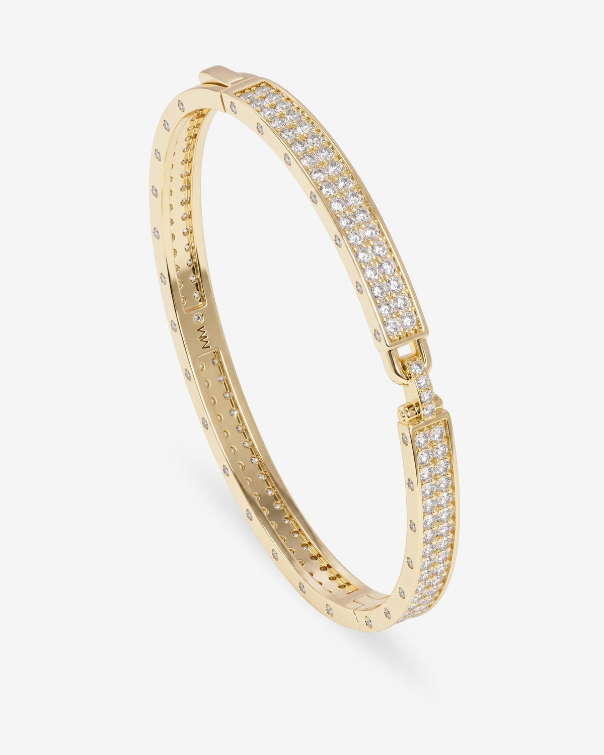Ashley Malibu Lock Cuff 6mm gold, side view