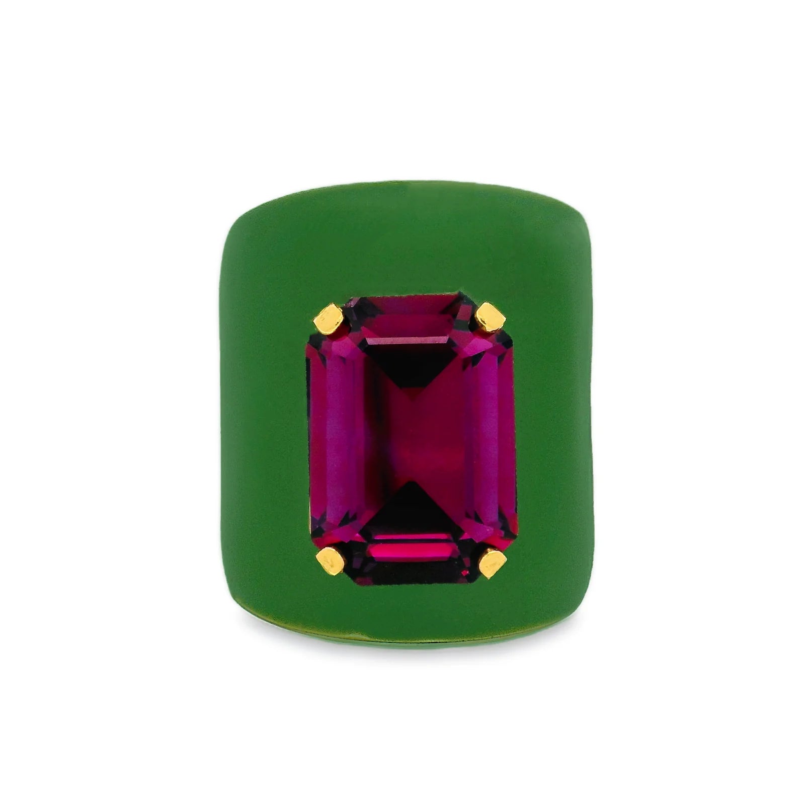 Mini Roddy Enamel Ring in Khaki
