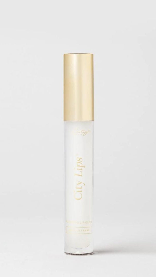 City Lips plumping lip gloss in Clear, a transparent non-tinted shade