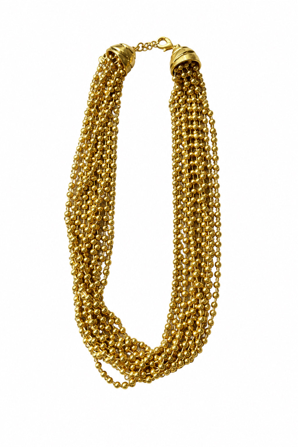 I R I & Studio 10 Strand Ball Chain Necklace, ten-strand ball chain, full view