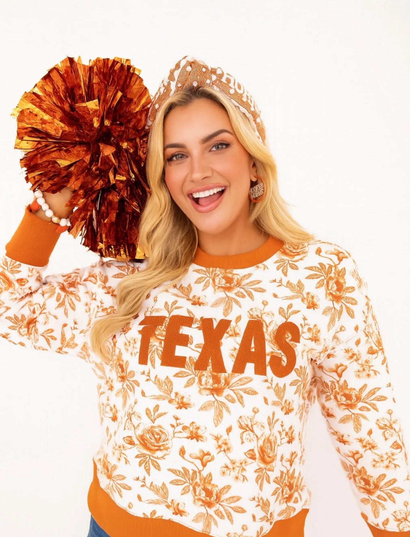 University of Texas Floral Toile Sweatshirt