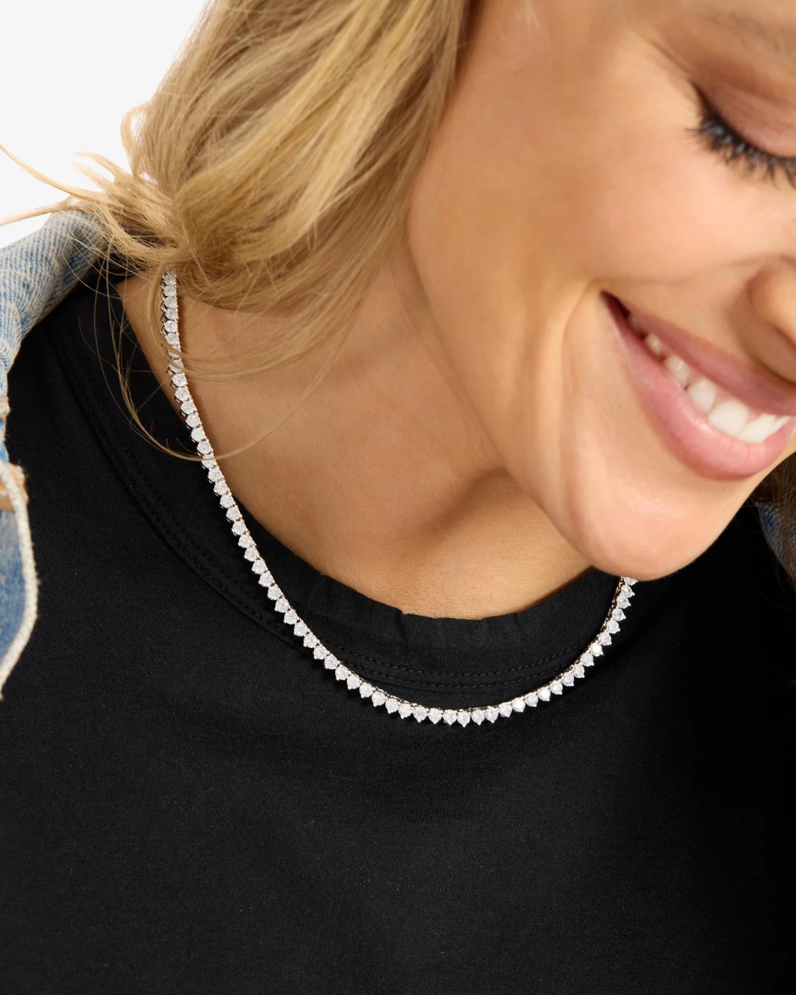 Not Basic Tennis Necklace