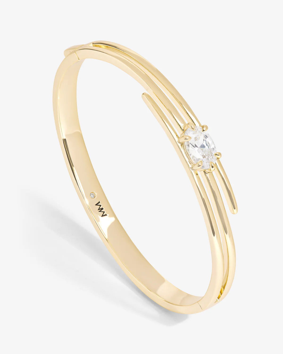 She's On Point lasso cuff bracelet jewelry detail - front view - BLVD Boutik