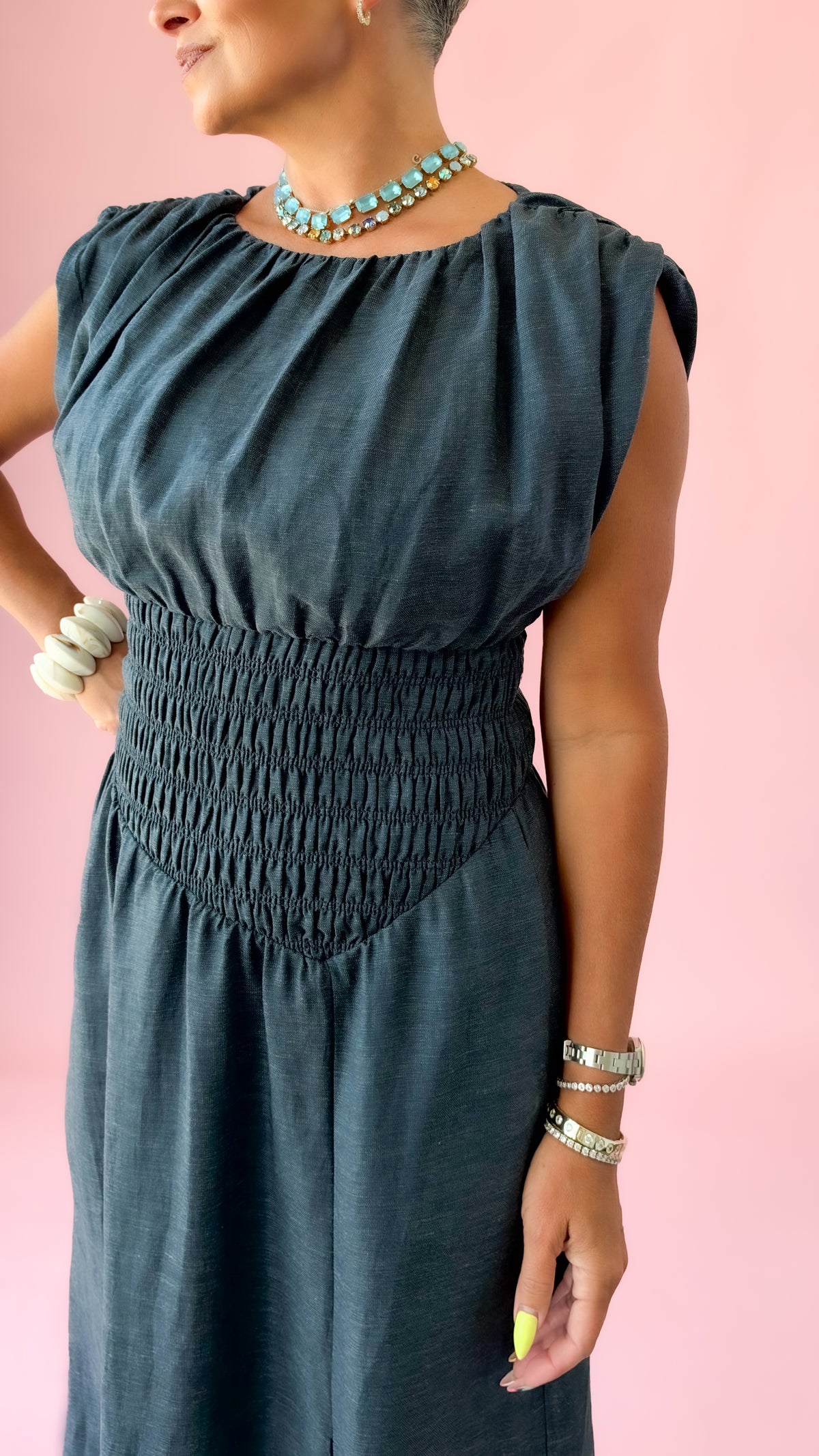 Daria Midi Dress/Denim
