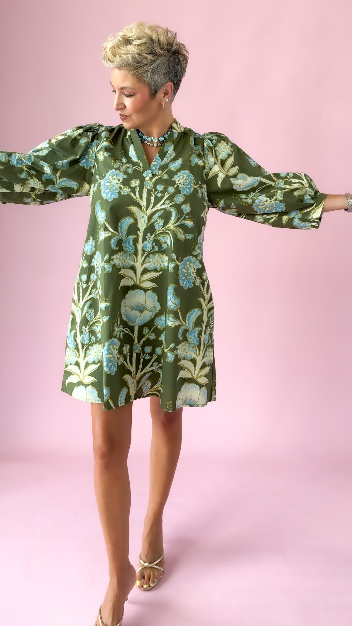 Rhetta Mini Dress/Olive
