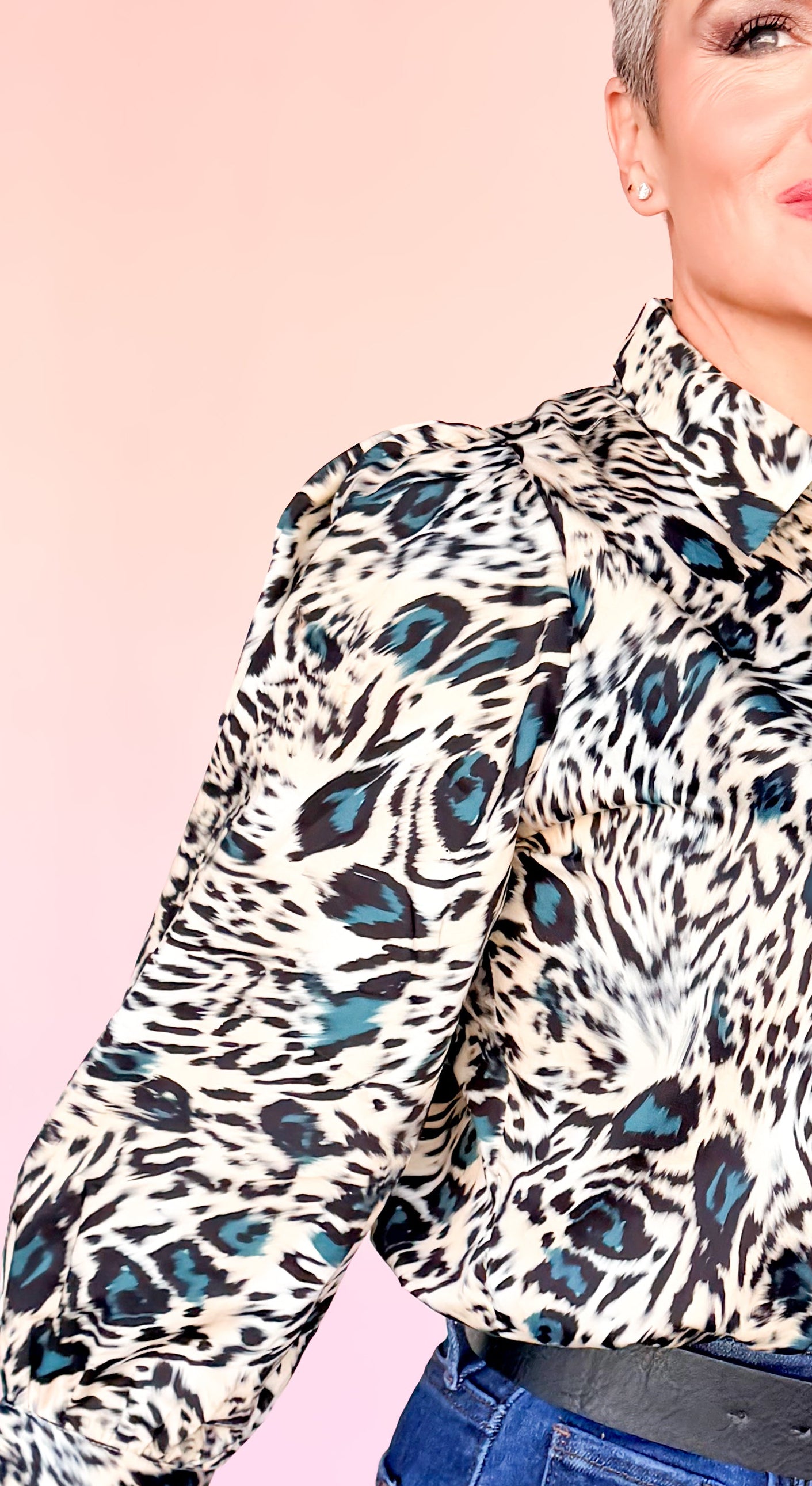 Lawson Animal Print/Cream&Blue