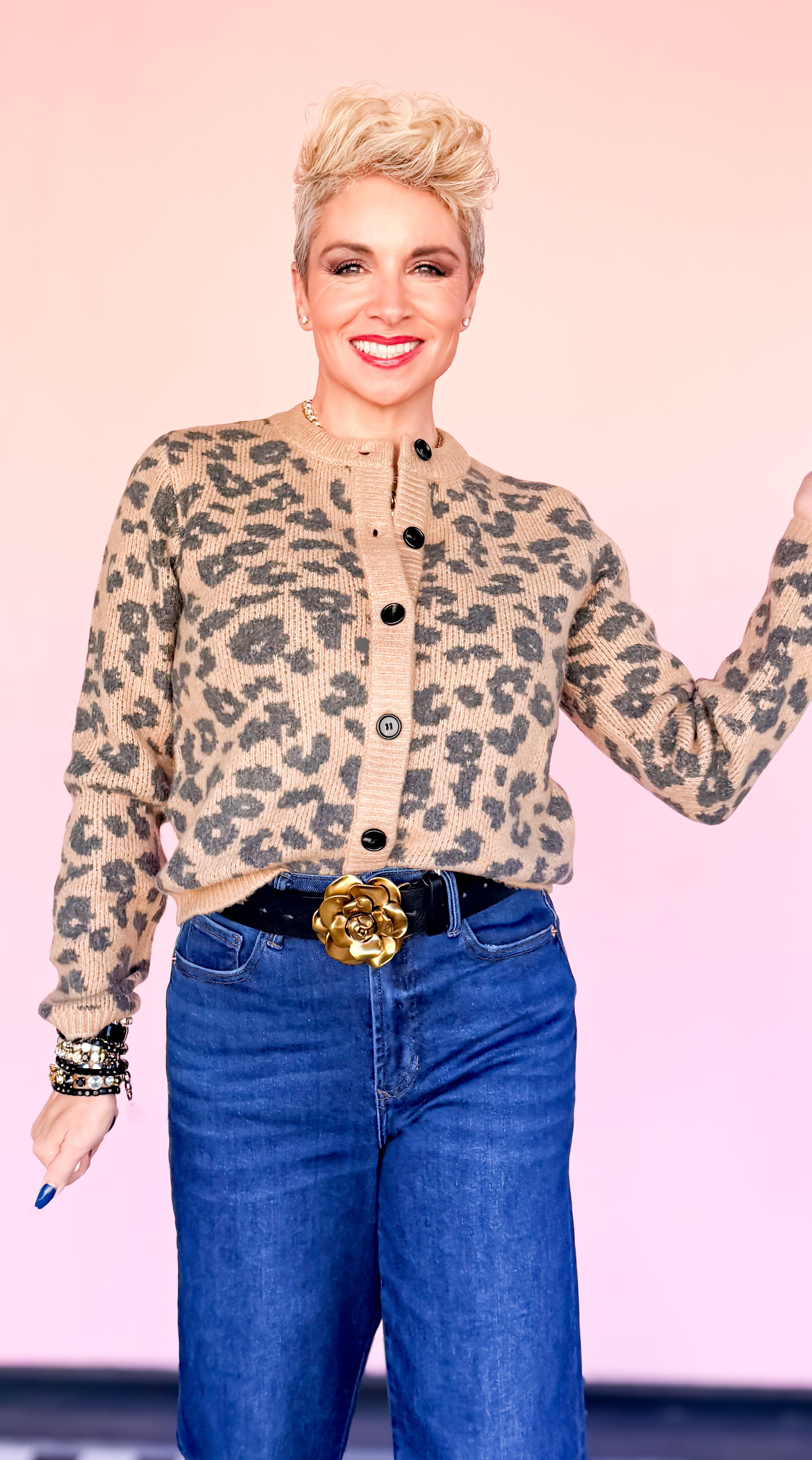 Amina Leopard Cardigan