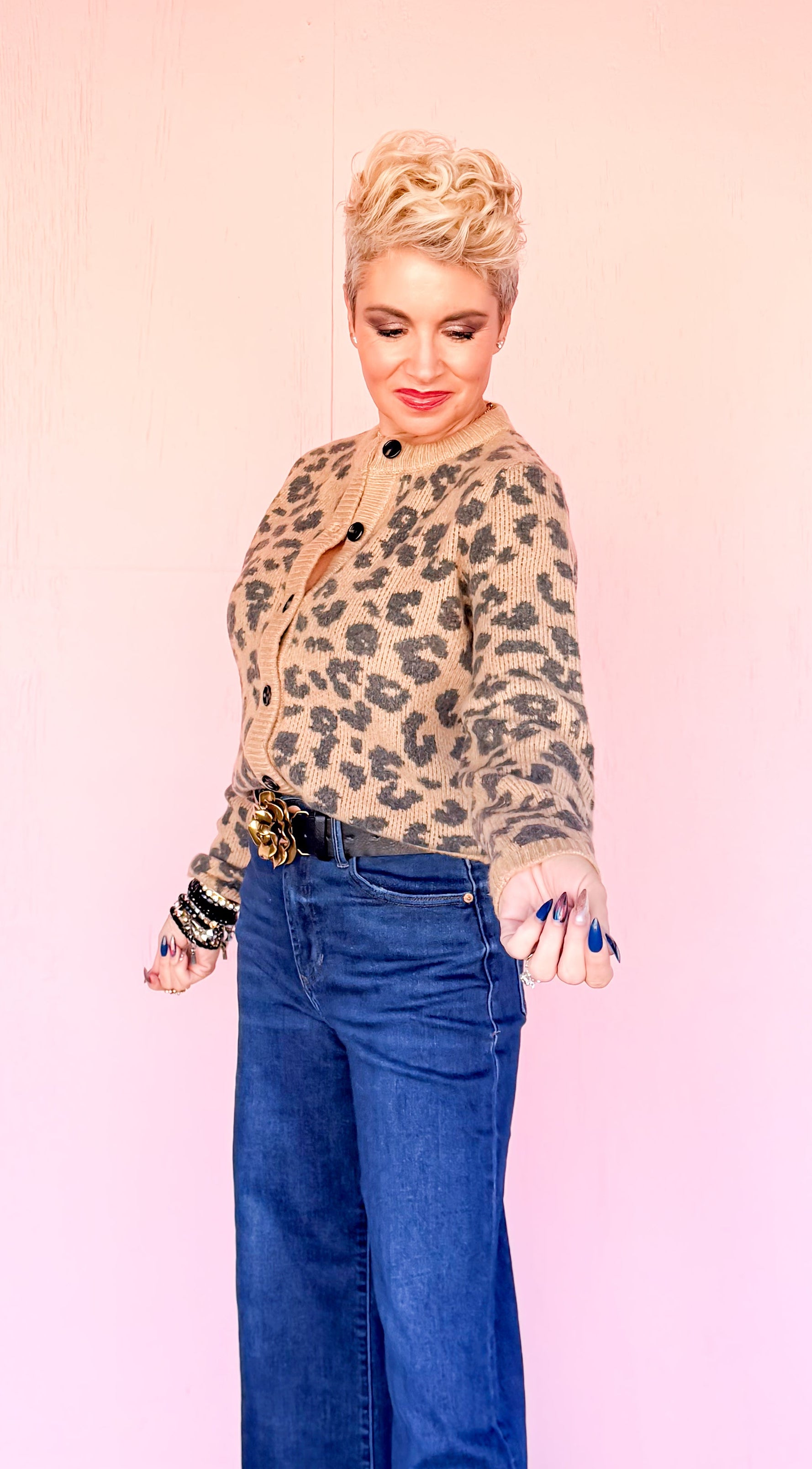 Amina Leopard Cardigan