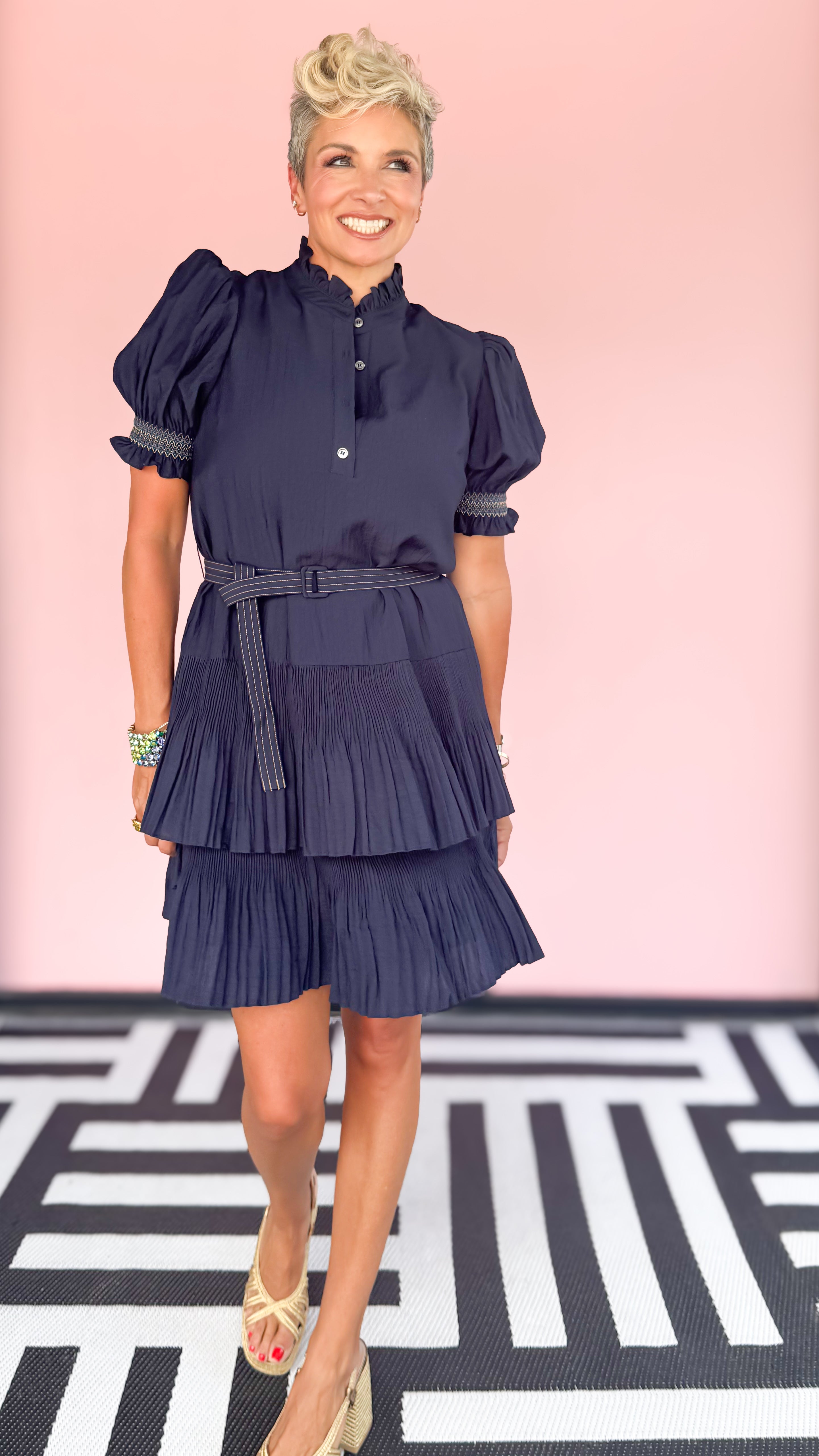 Harlee Smocked Cuff Dress