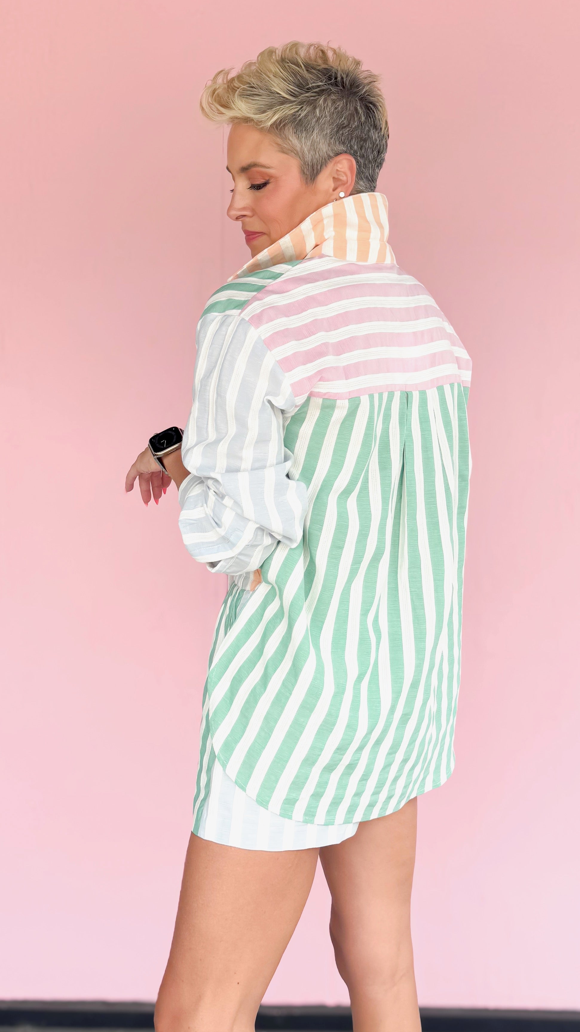 Colorblock Stripe Top/Multi