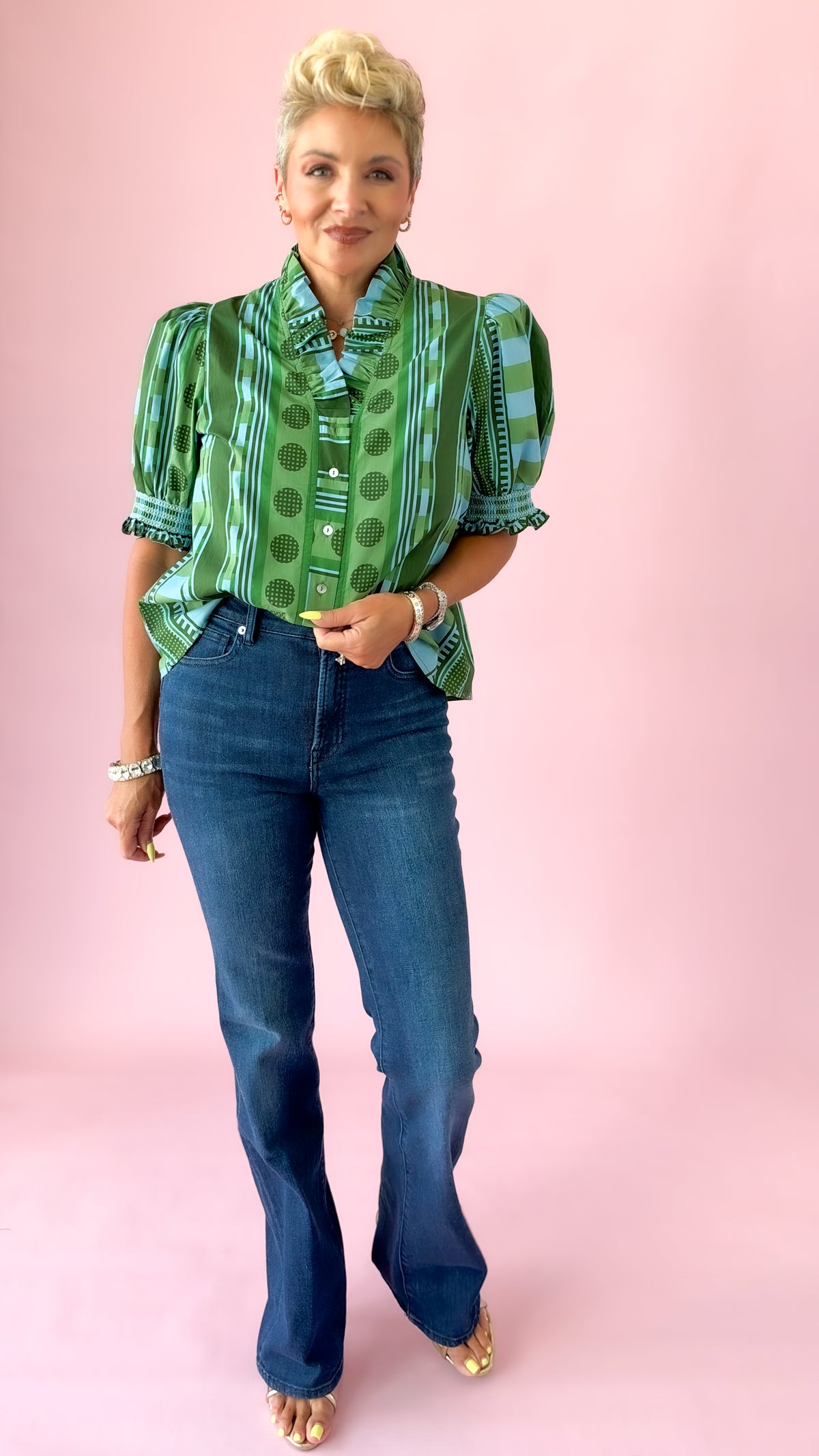 Piper Abstract Top/Green