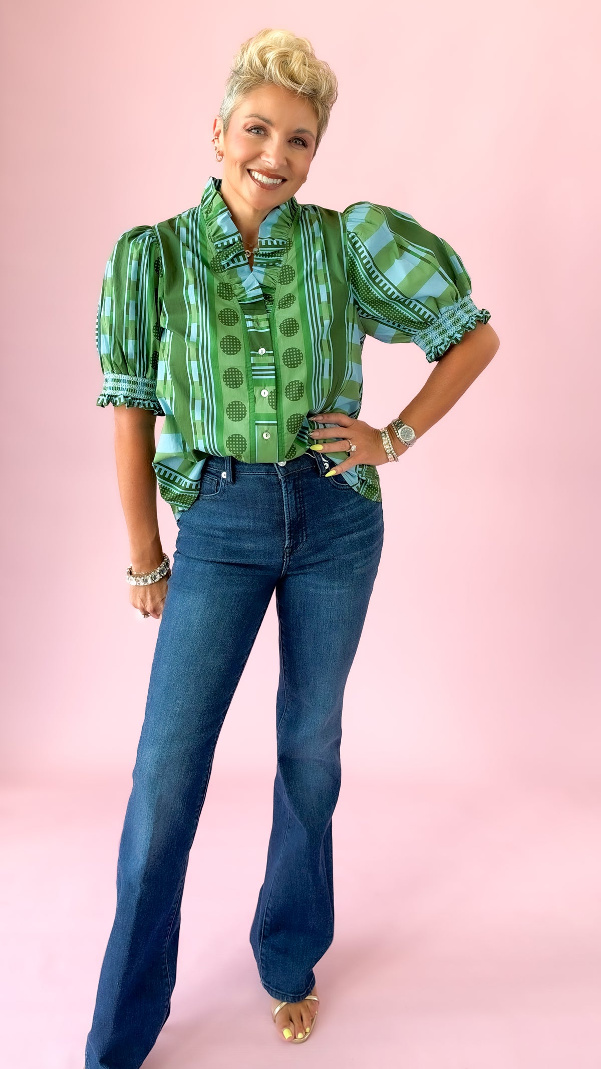Piper Abstract Top/Green