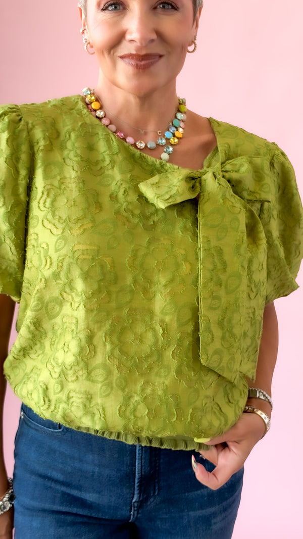 Botanical Tie Top/Green