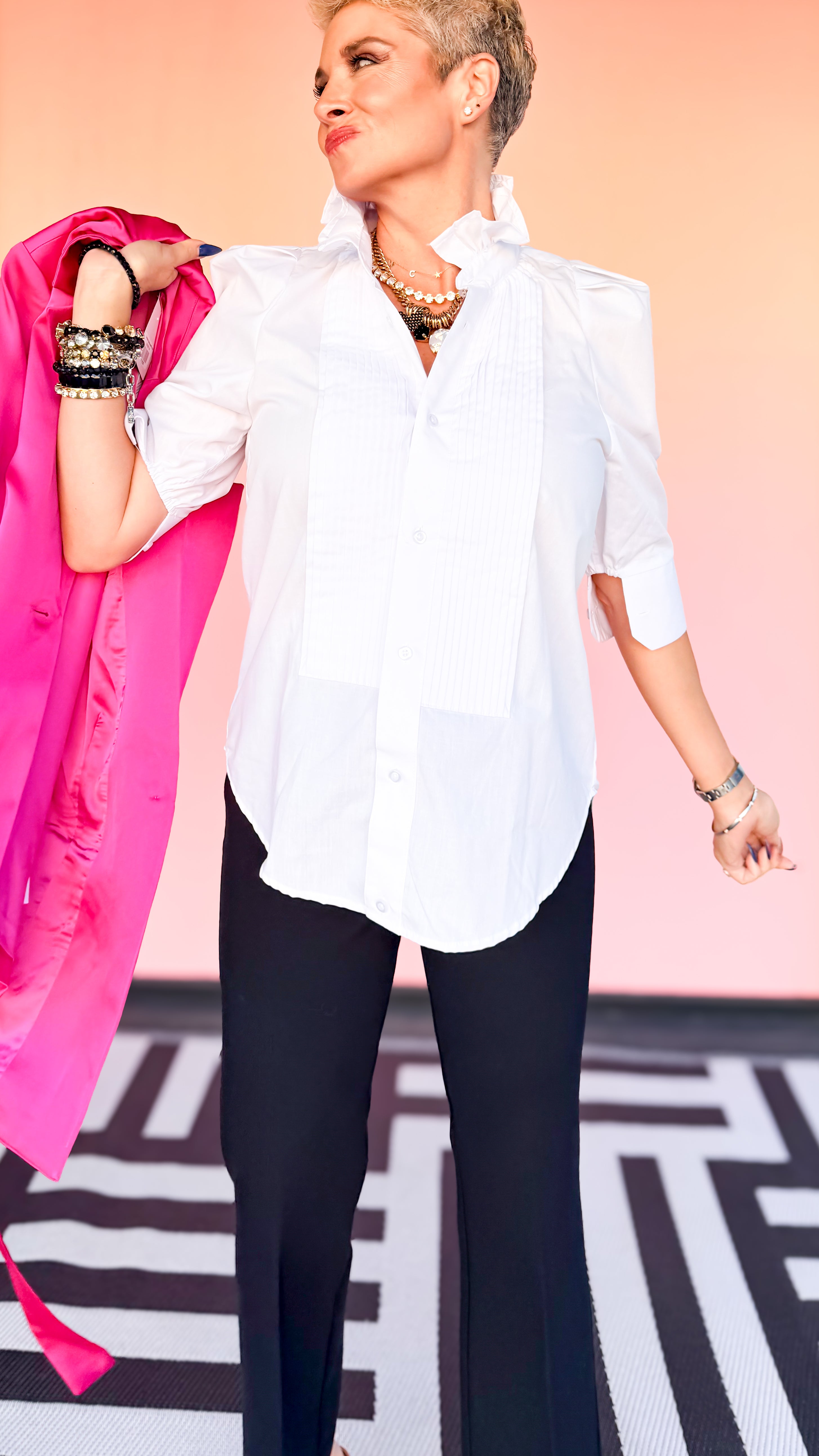 Bonita Tux Top/White