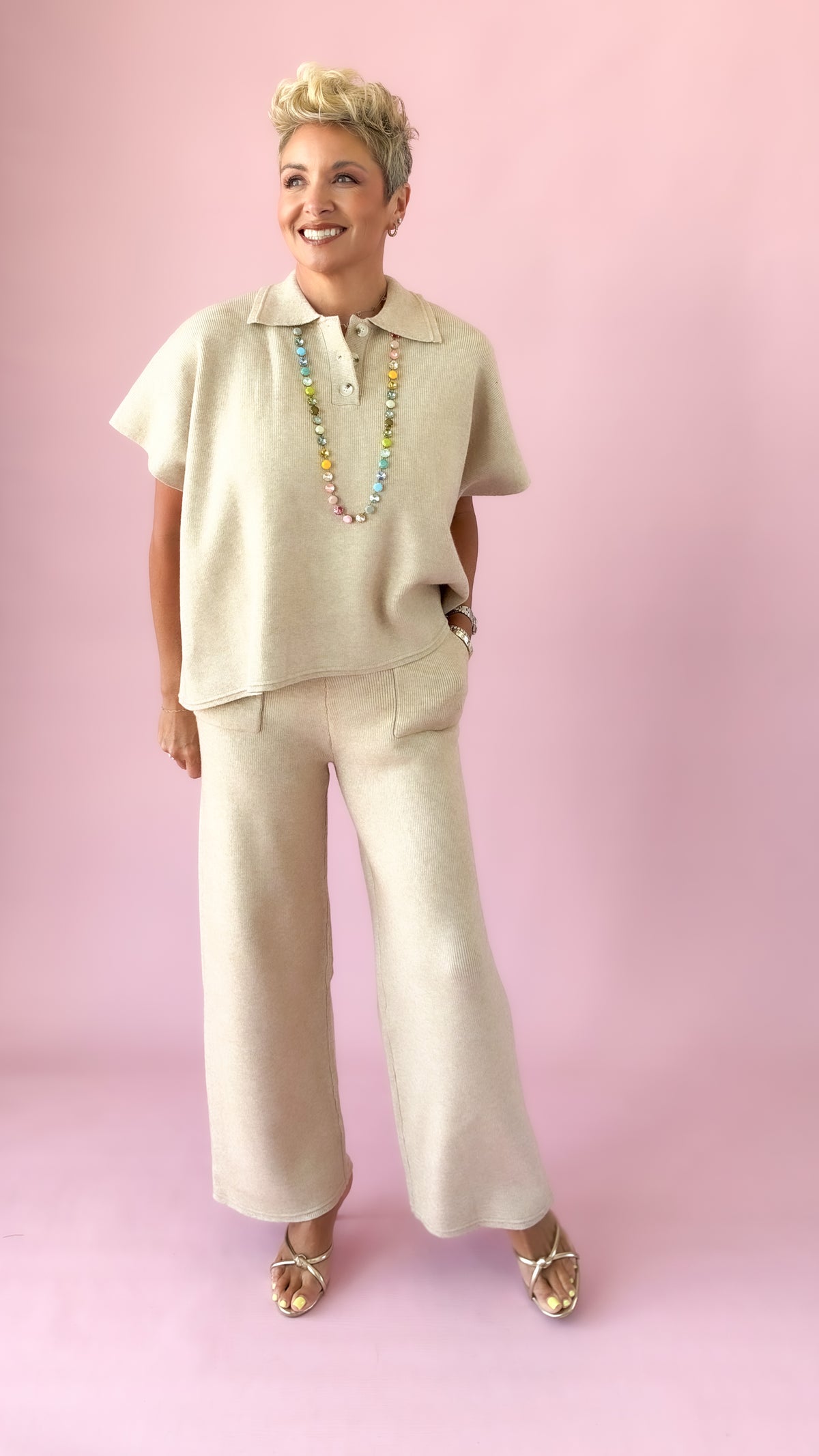Sean Knit Top/Oatmeal