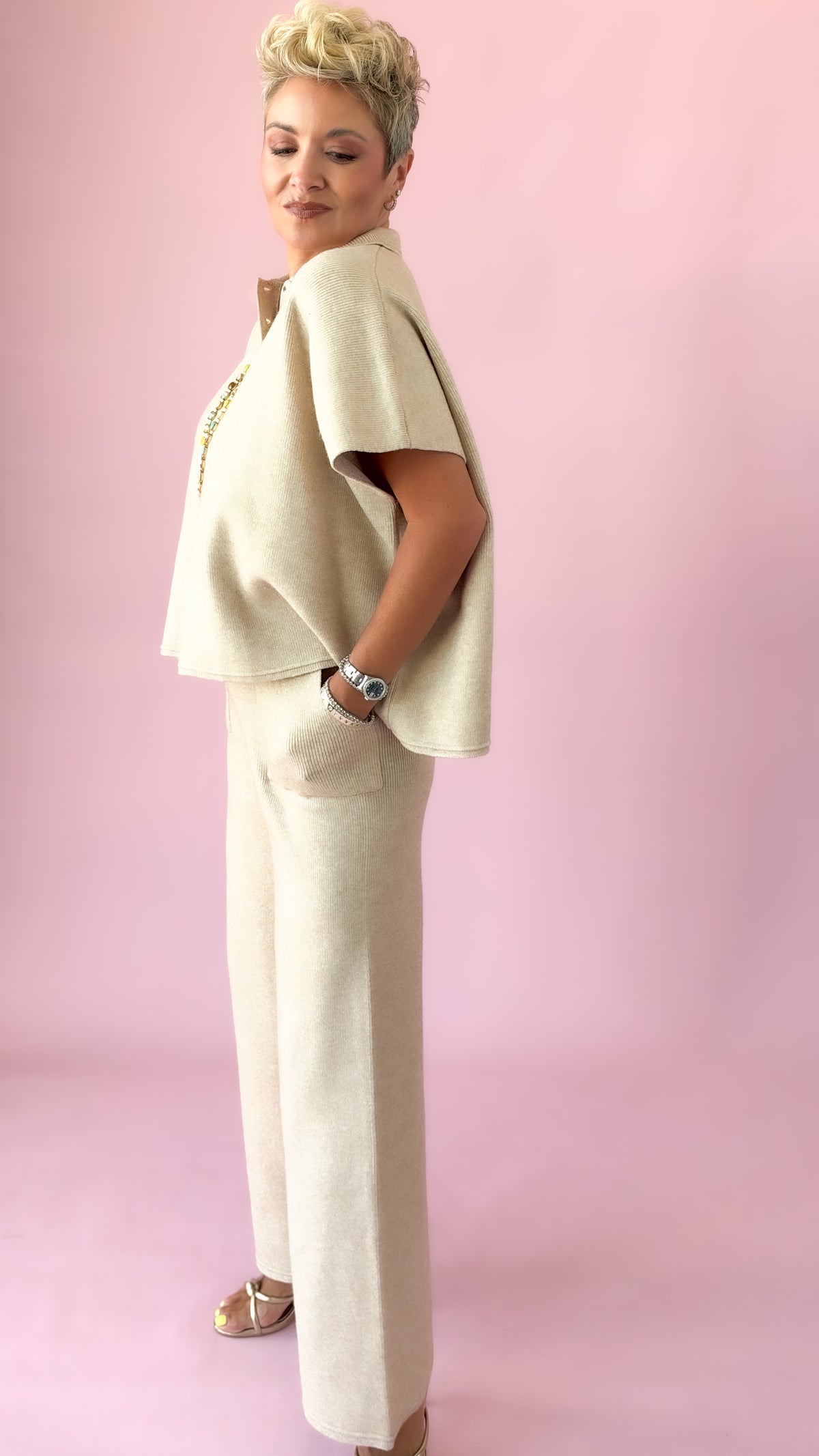 Sean Knit Top/Oatmeal
