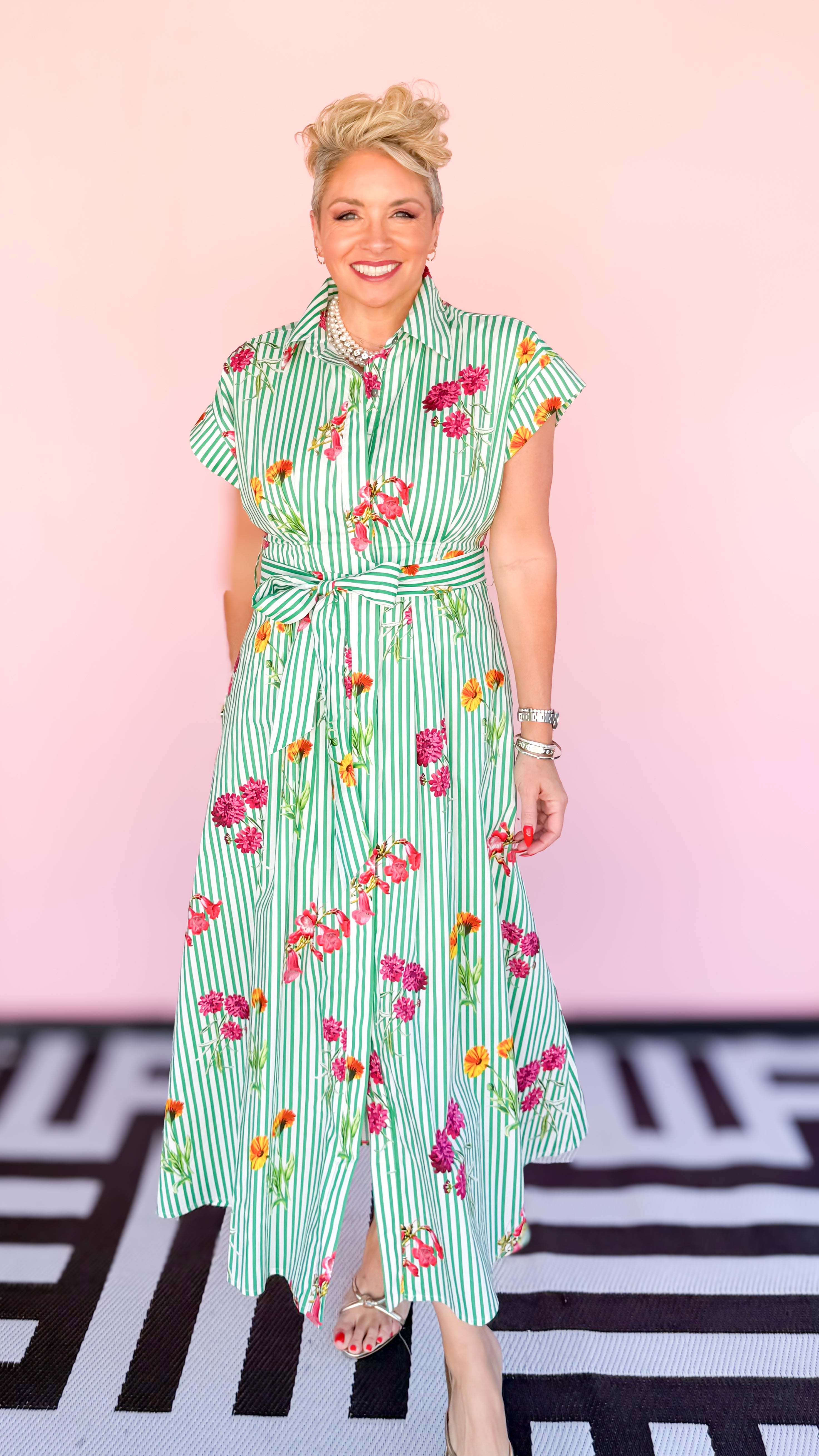 It's a Garden Party Midi Dress/Green - The BLVD