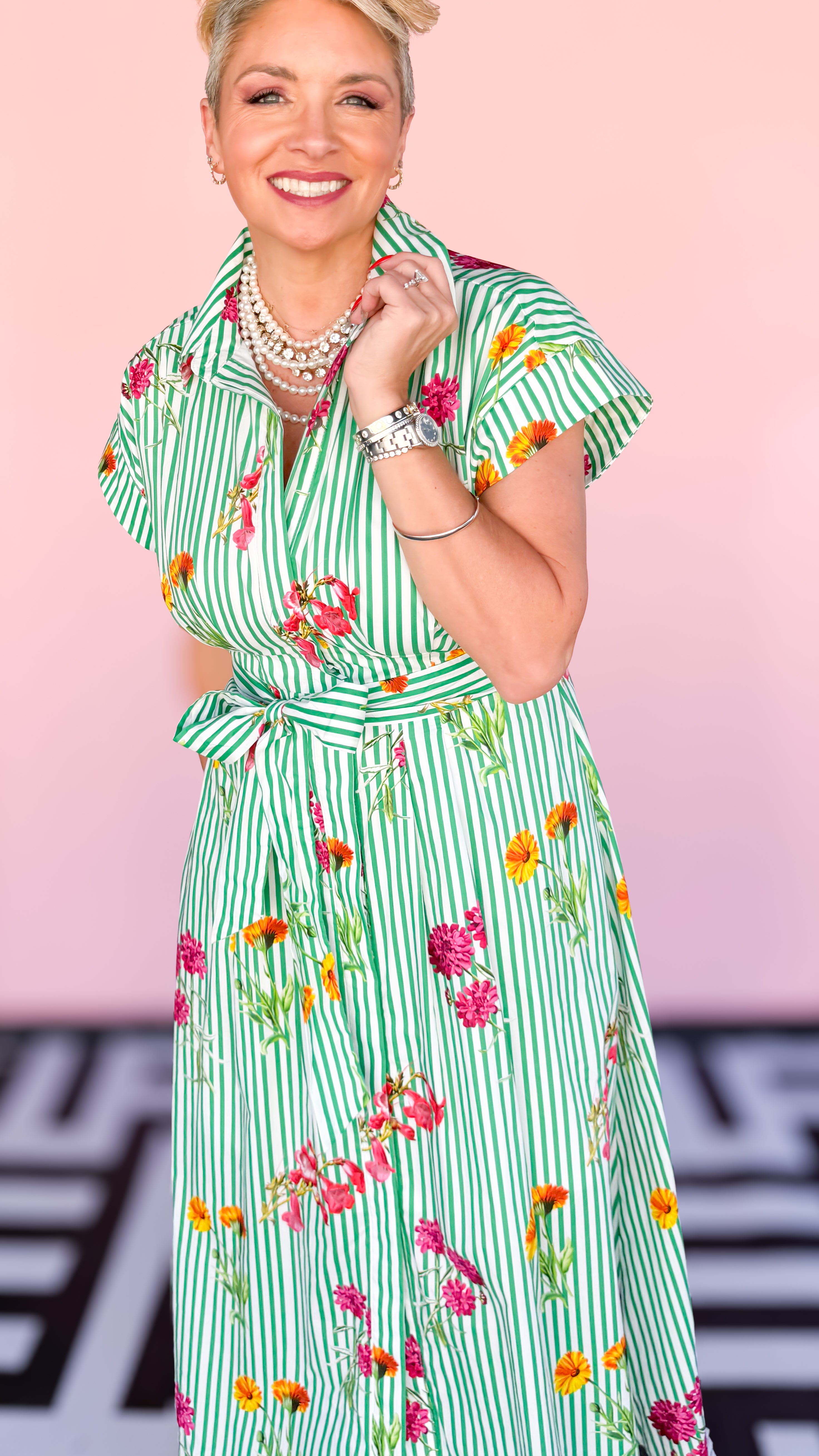 It's a Garden Party Midi Dress/Green - The BLVD