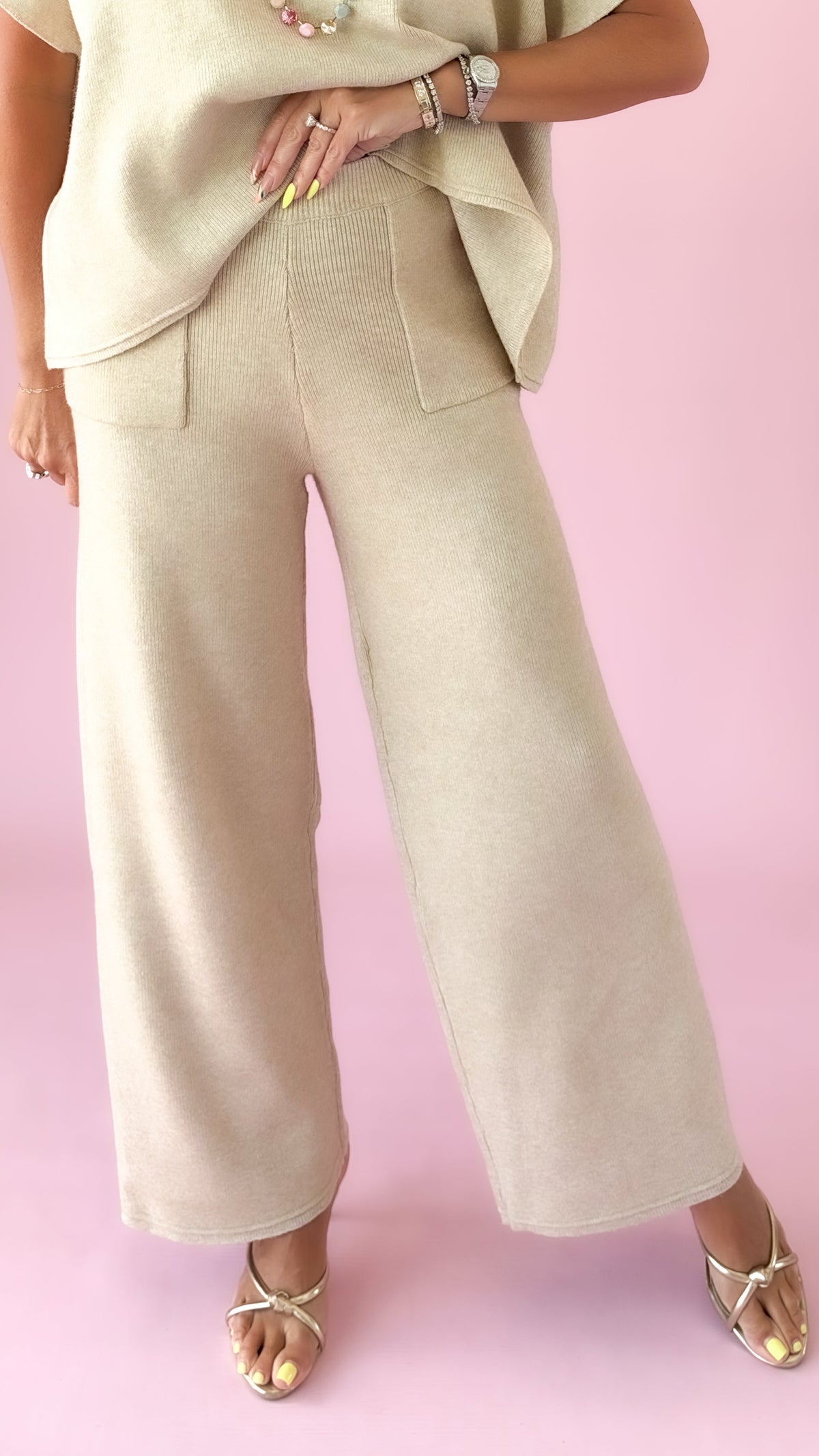 Steve Knit Pants/Oatmeal
